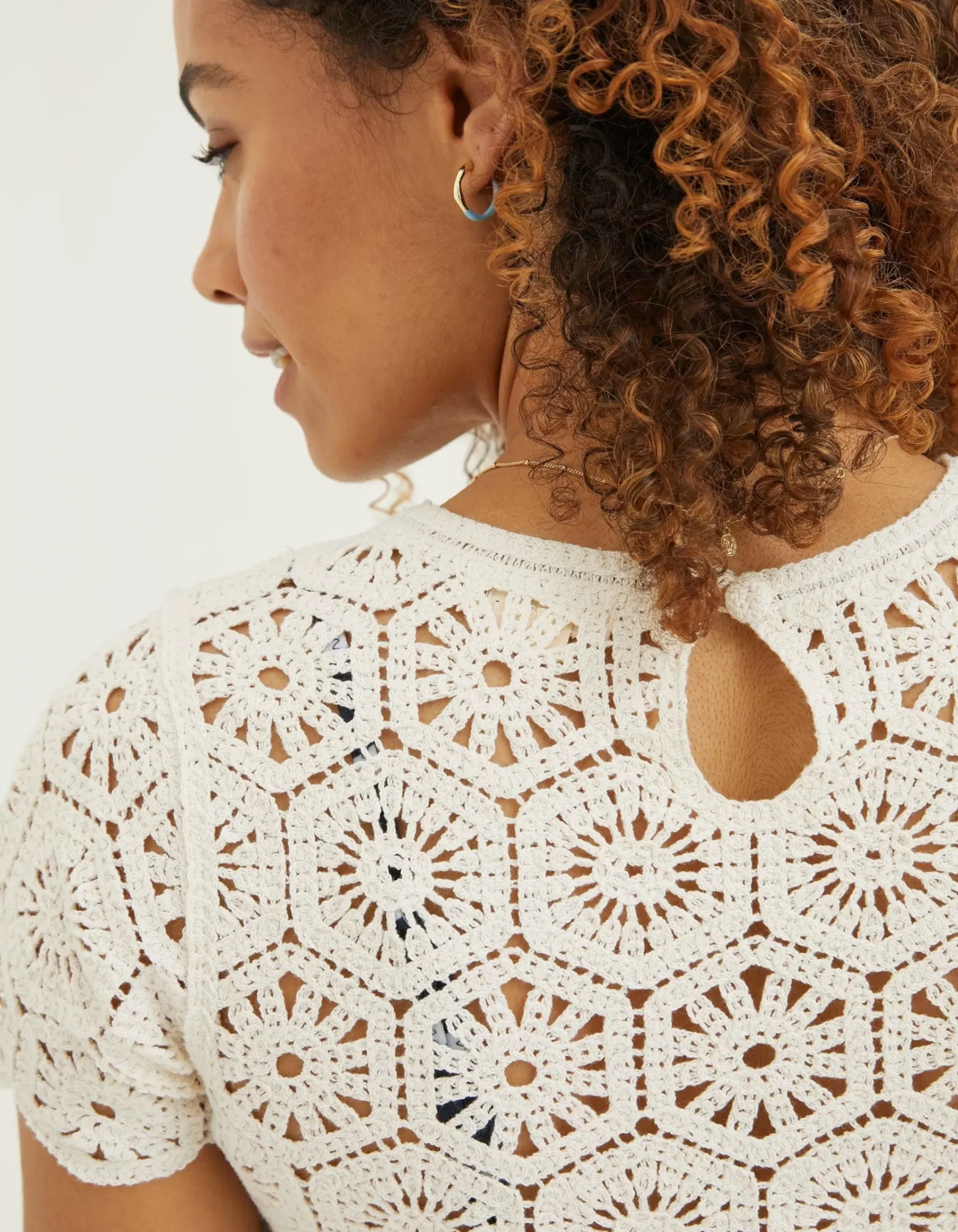 Women FatFace Knitwear|Carrie Crochet Top