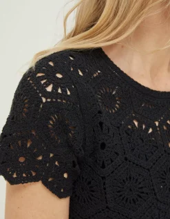 Women FatFace Knitwear|Carrie Crochet Top