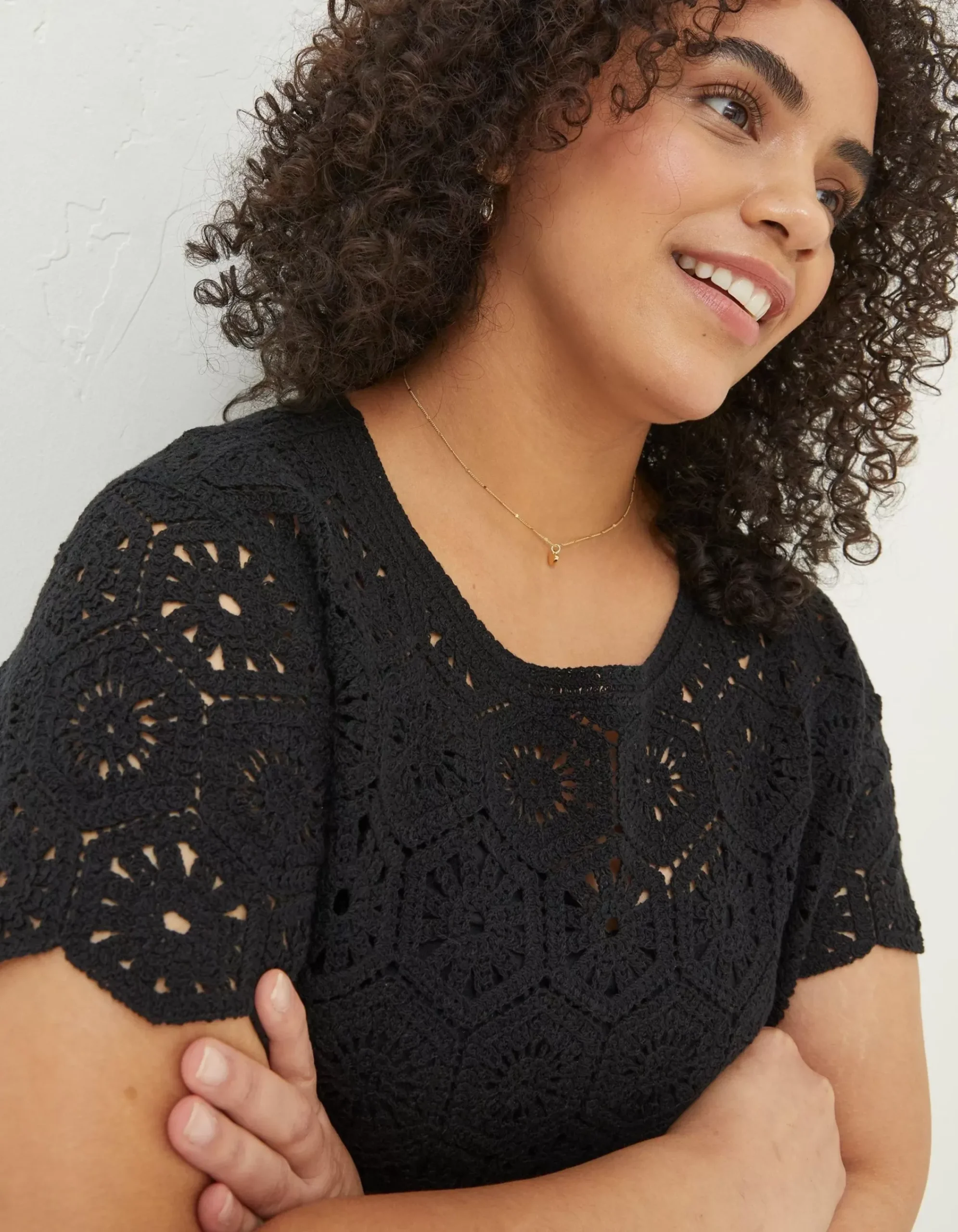 Women FatFace Knitwear|Carrie Crochet Top