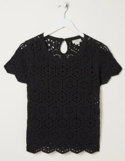 Women FatFace Knitwear|Carrie Crochet Top