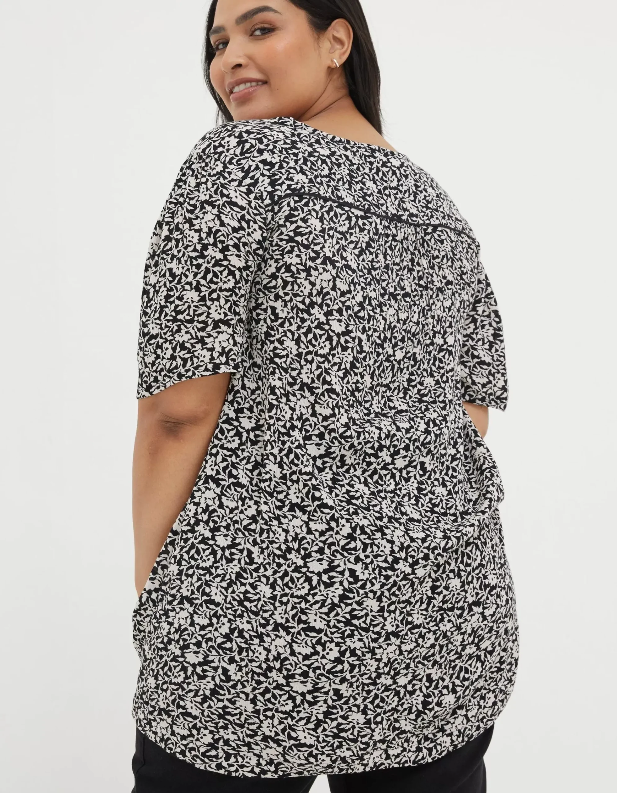 Women FatFace Shirts & Blouses|Cassidy Mono Vines Tunic