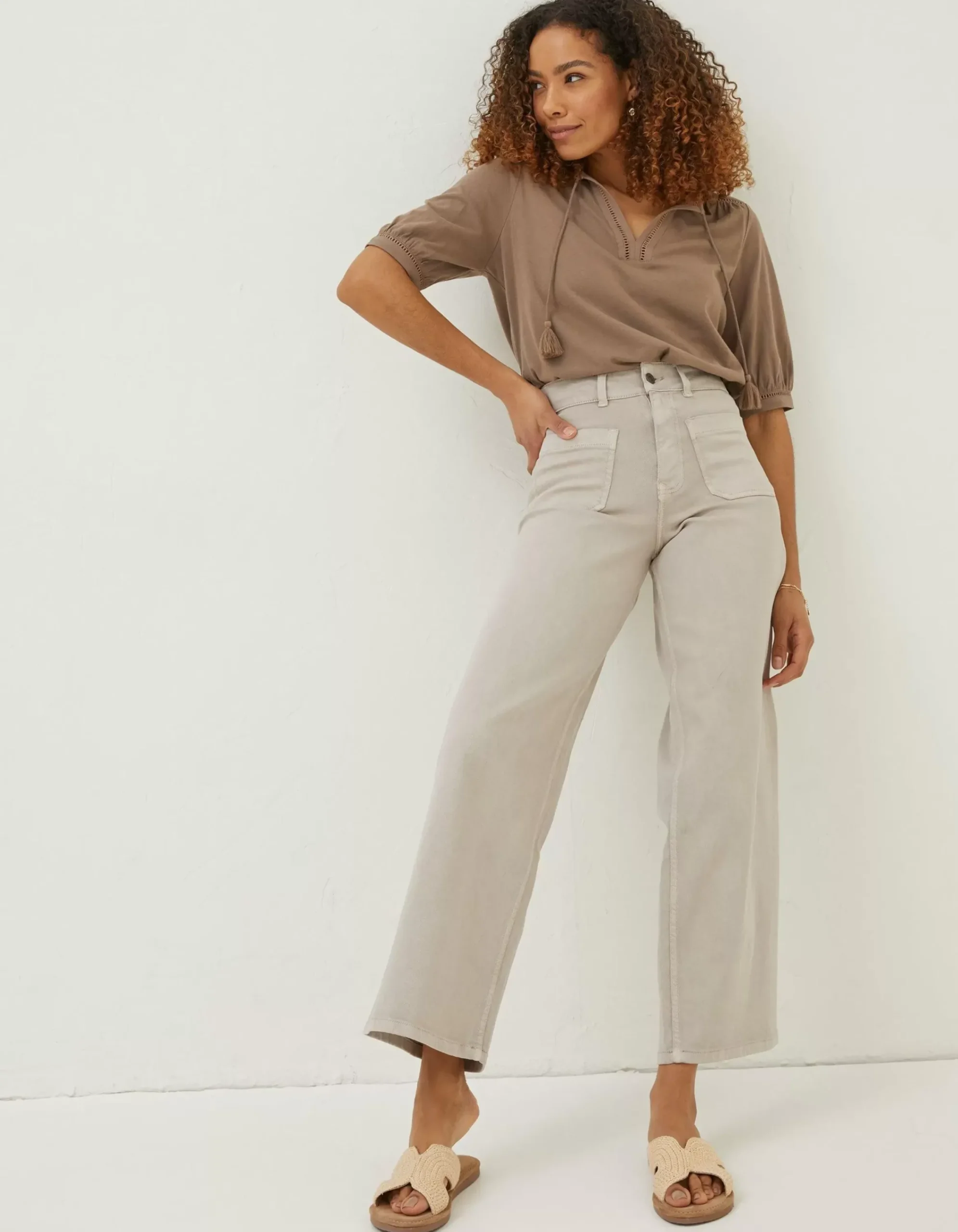 Women FatFace Jeans & Dungarees|Cassie Wide Leg Jeans