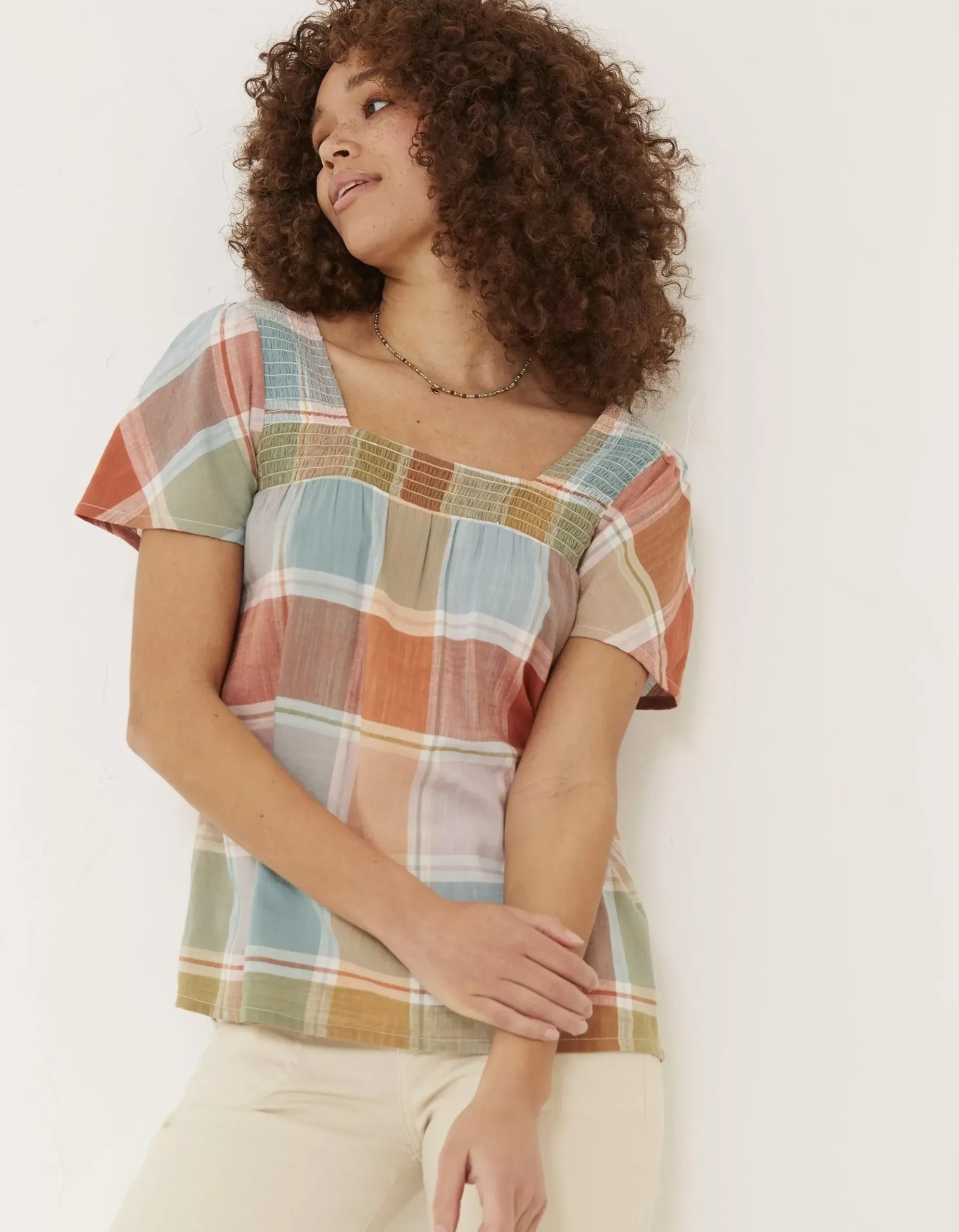 Women FatFace Tops & T-Shirts|Catherine Check Blouse