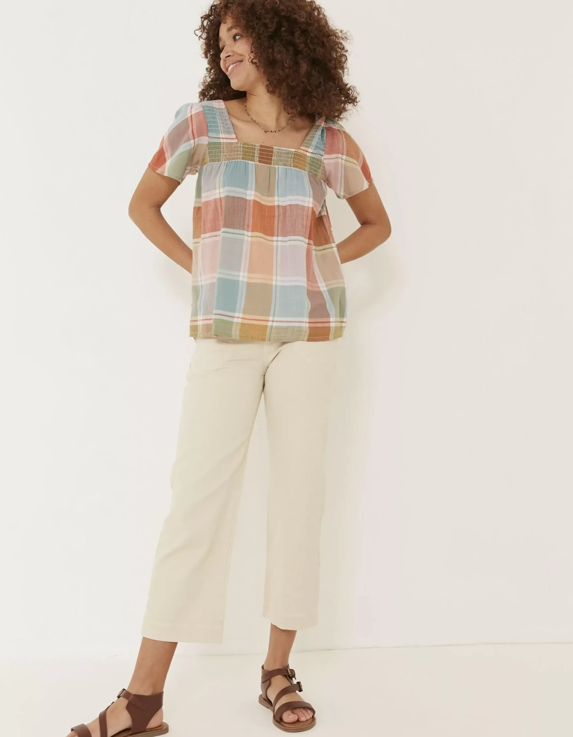 Women FatFace Tops & T-Shirts|Catherine Check Blouse