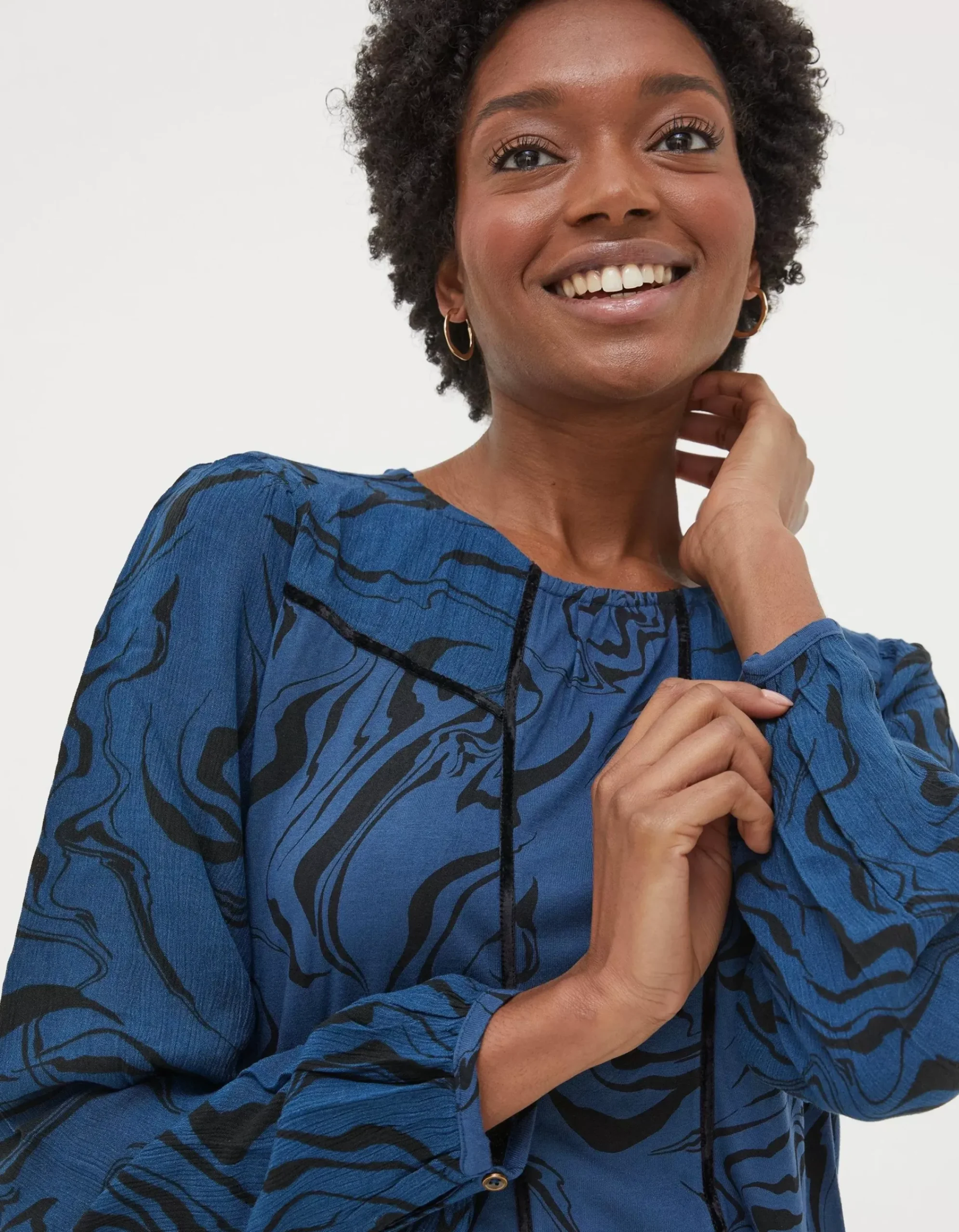 Women FatFace View All|Charlee Marble Print Top