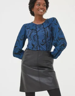 Women FatFace View All|Charlee Marble Print Top