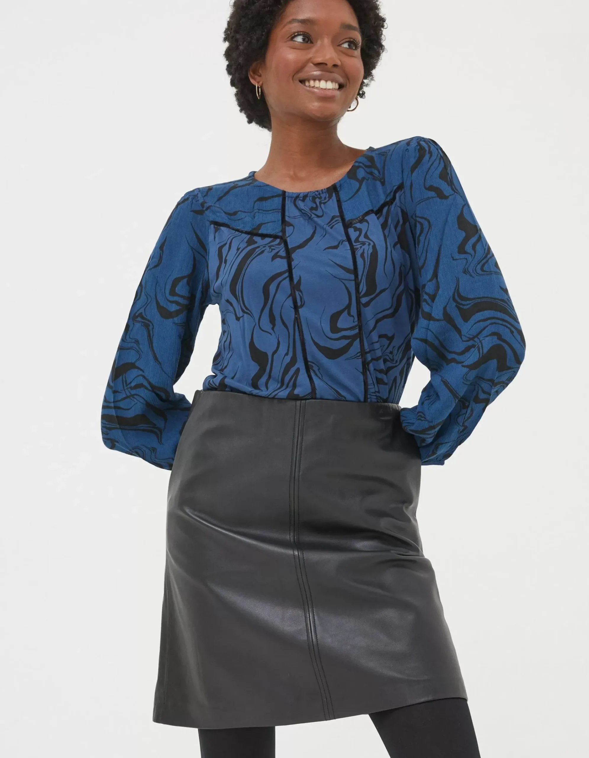 Women FatFace View All|Charlee Marble Print Top