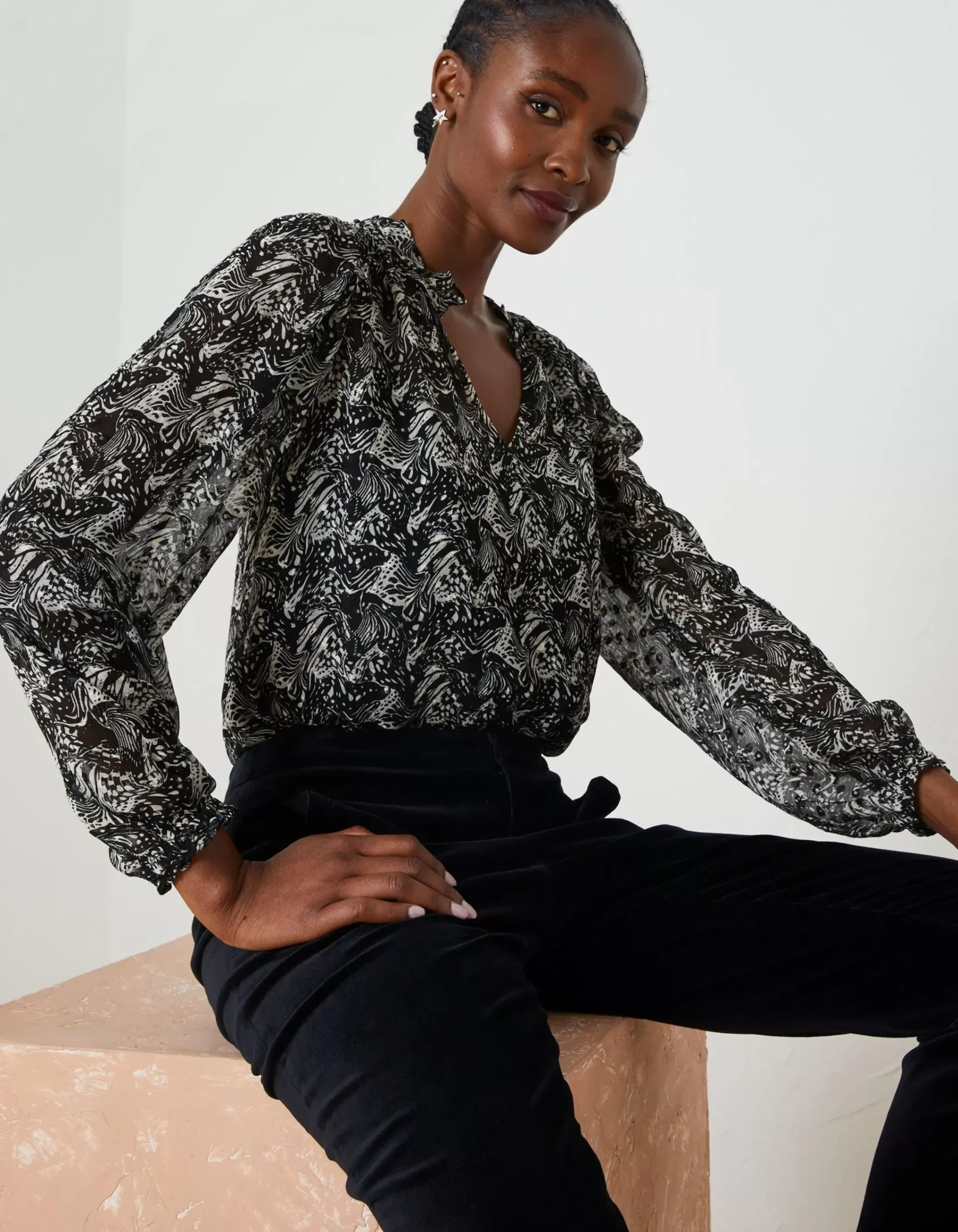 Women FatFace Shirts & Blouses|Charlie Abstract Blouse