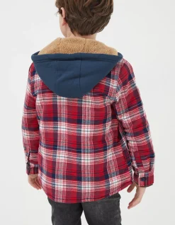 Boys FatFace View All|Check Hooded Shacket