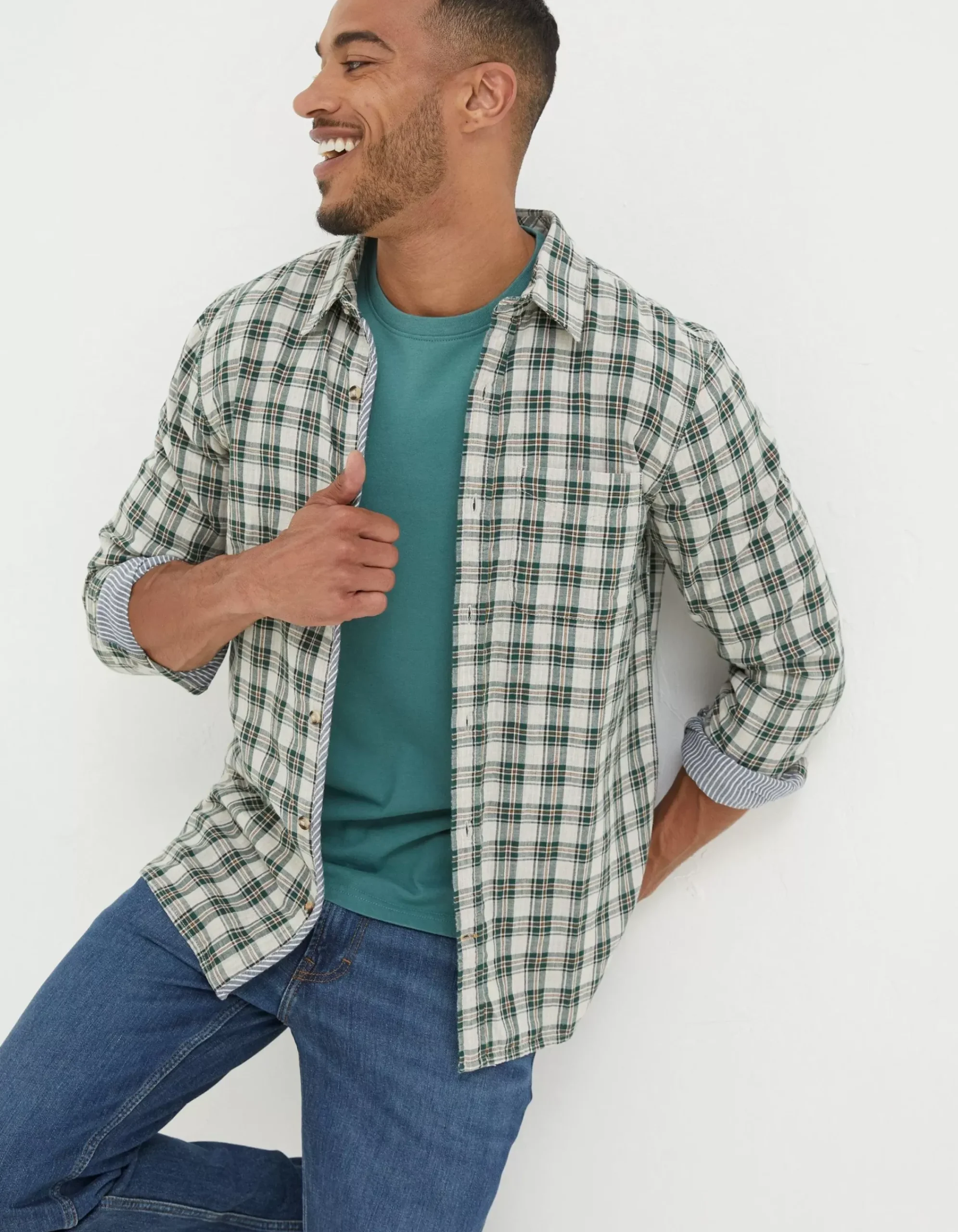 Men FatFace View All|Chesil Grid Check Shirt