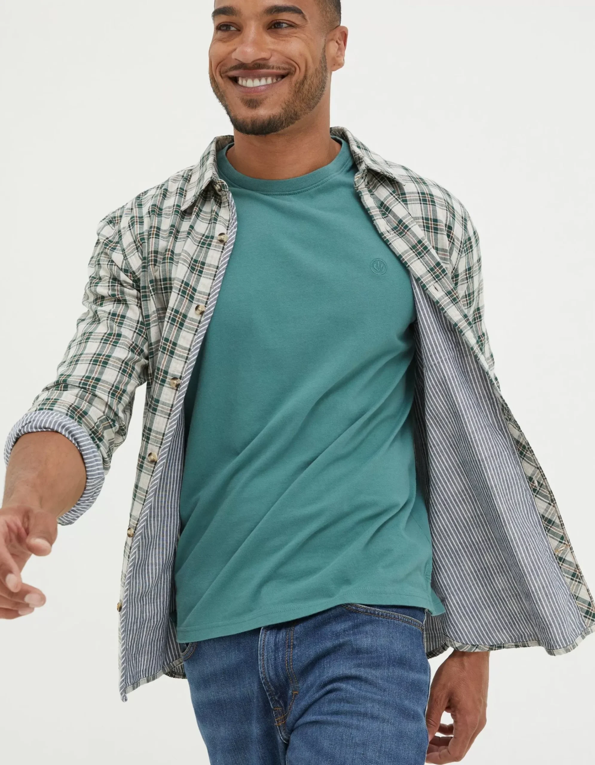 Men FatFace View All|Chesil Grid Check Shirt