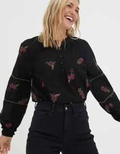 Women FatFace Shirts & Blouses|Chessie Embroidered Blouse