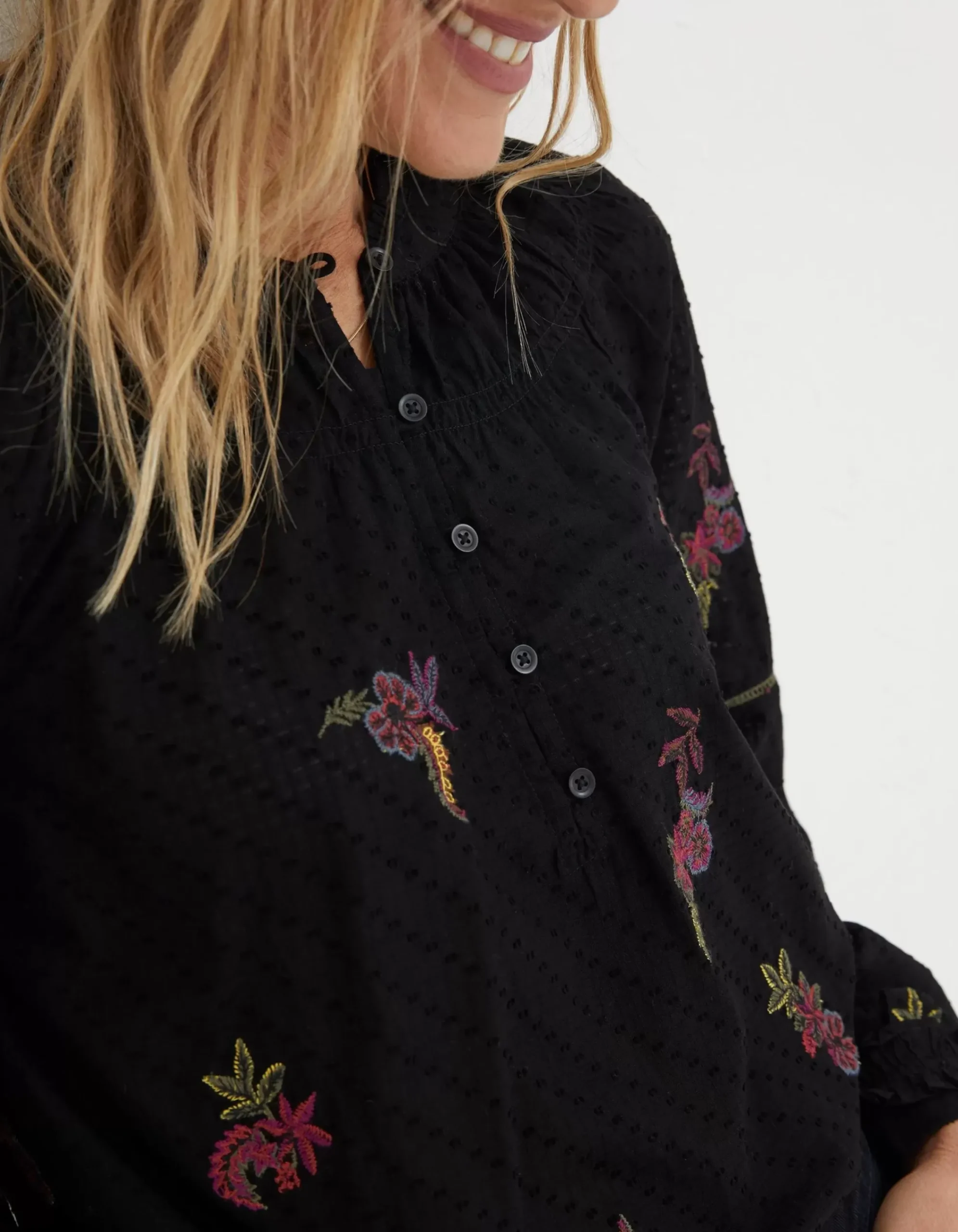 Women FatFace Shirts & Blouses|Chessie Embroidered Blouse