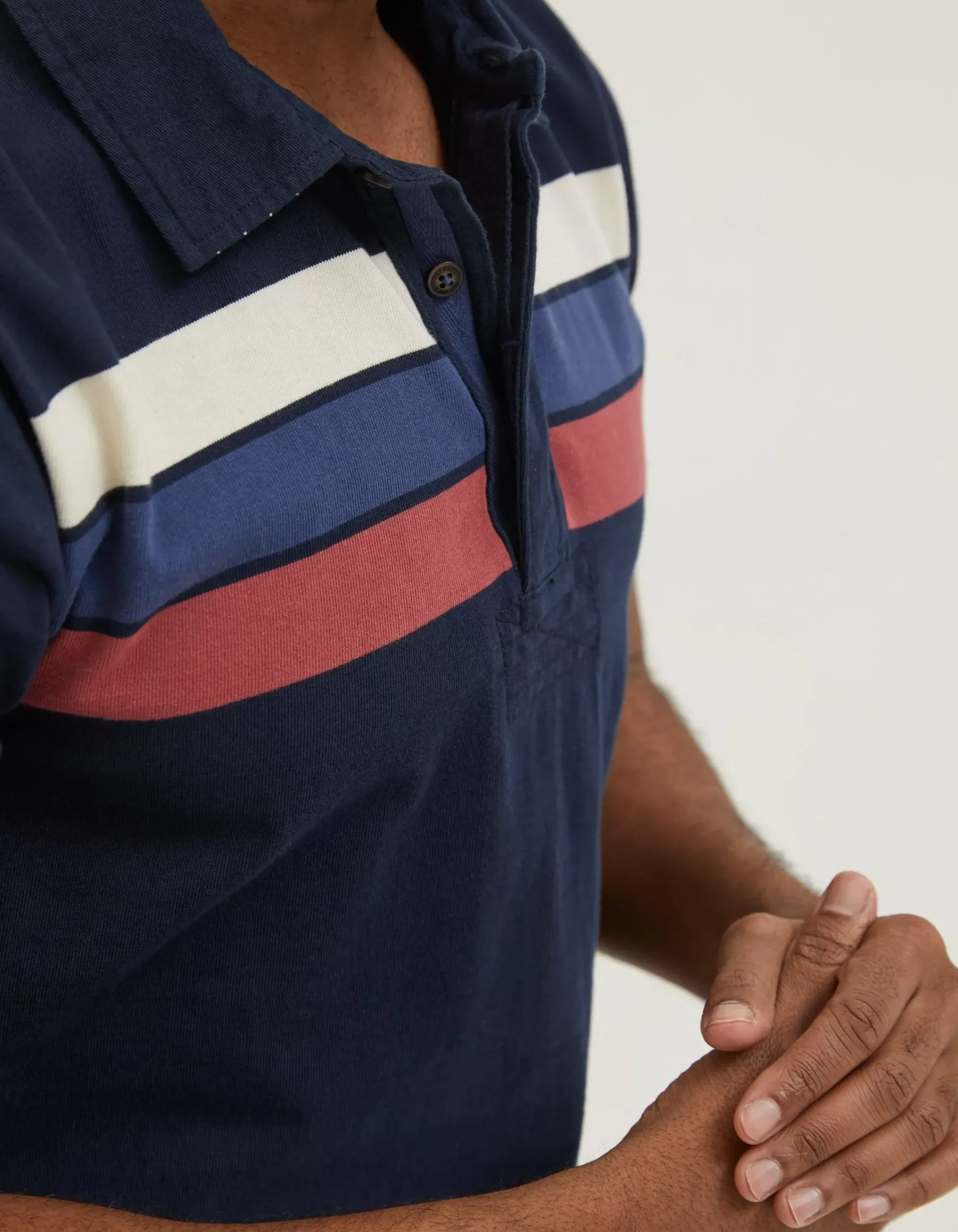 Men FatFace T-Shirts|Chest Stripe Rugby