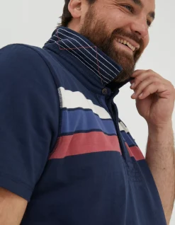 Men FatFace T-Shirts|Chest Stripe Rugby