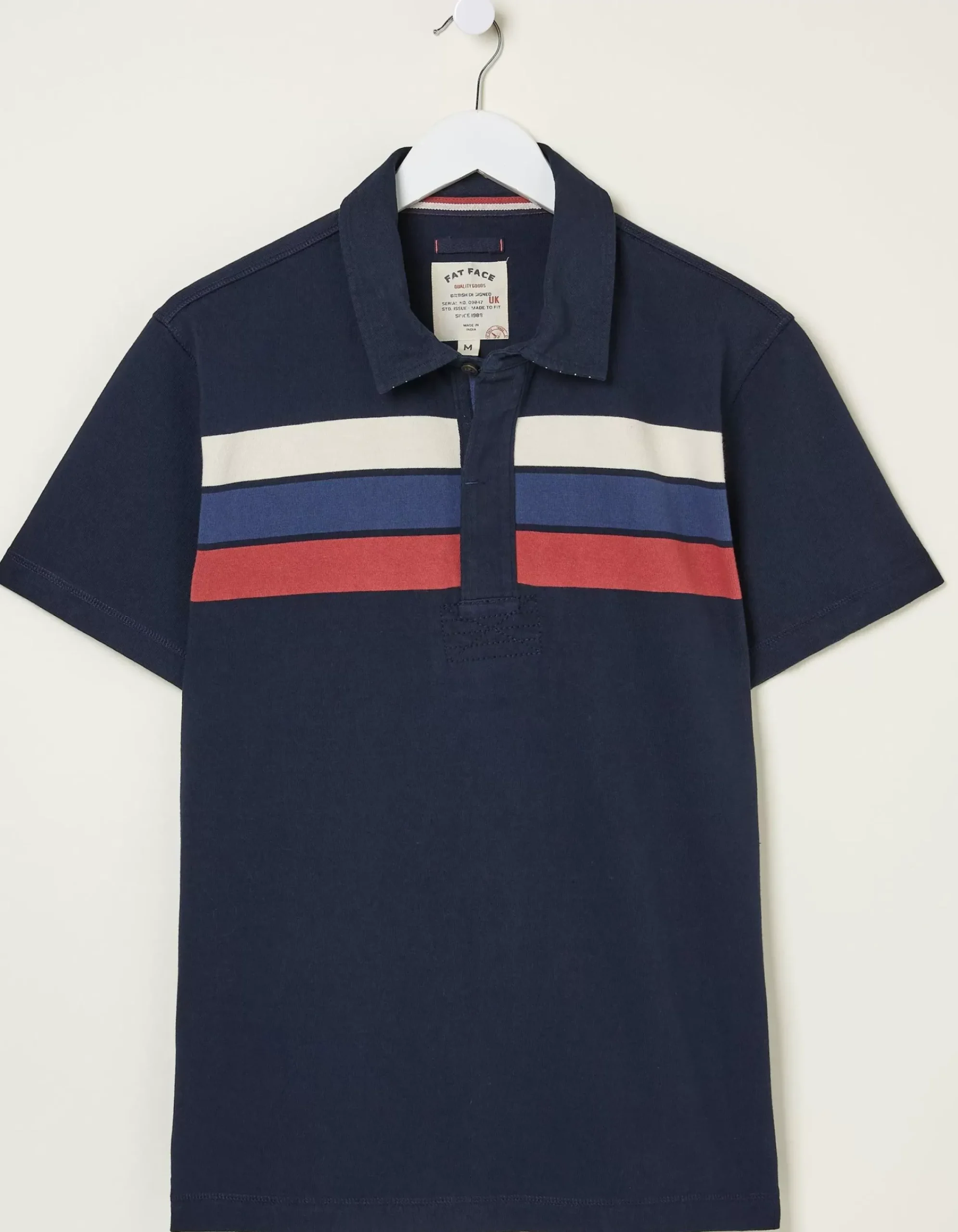 Men FatFace T-Shirts|Chest Stripe Rugby