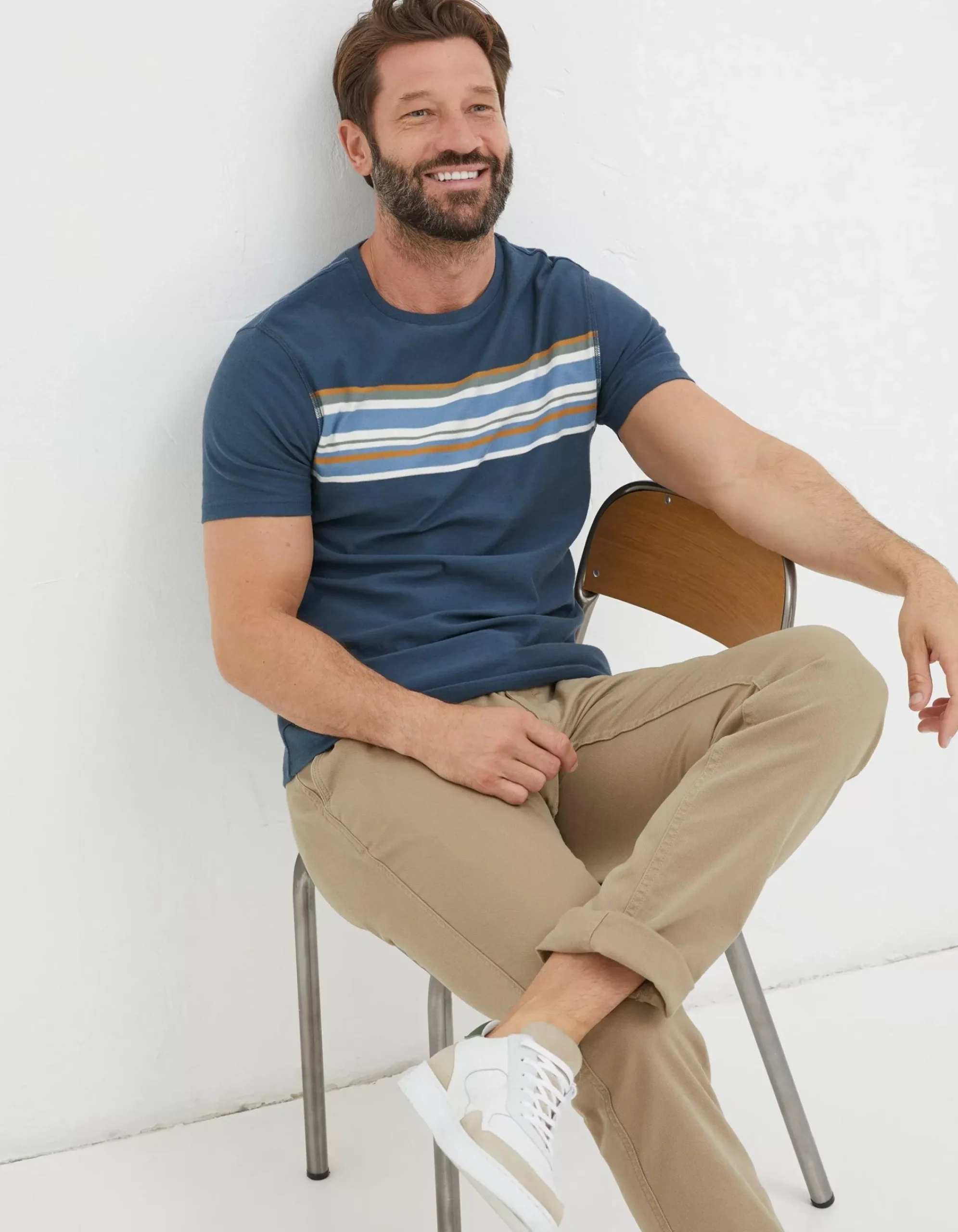 Men FatFace View All|Chest Stripe T-Shirt