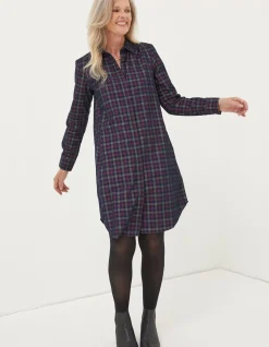 Women FatFace Dresses|Chester Cord Check Dress