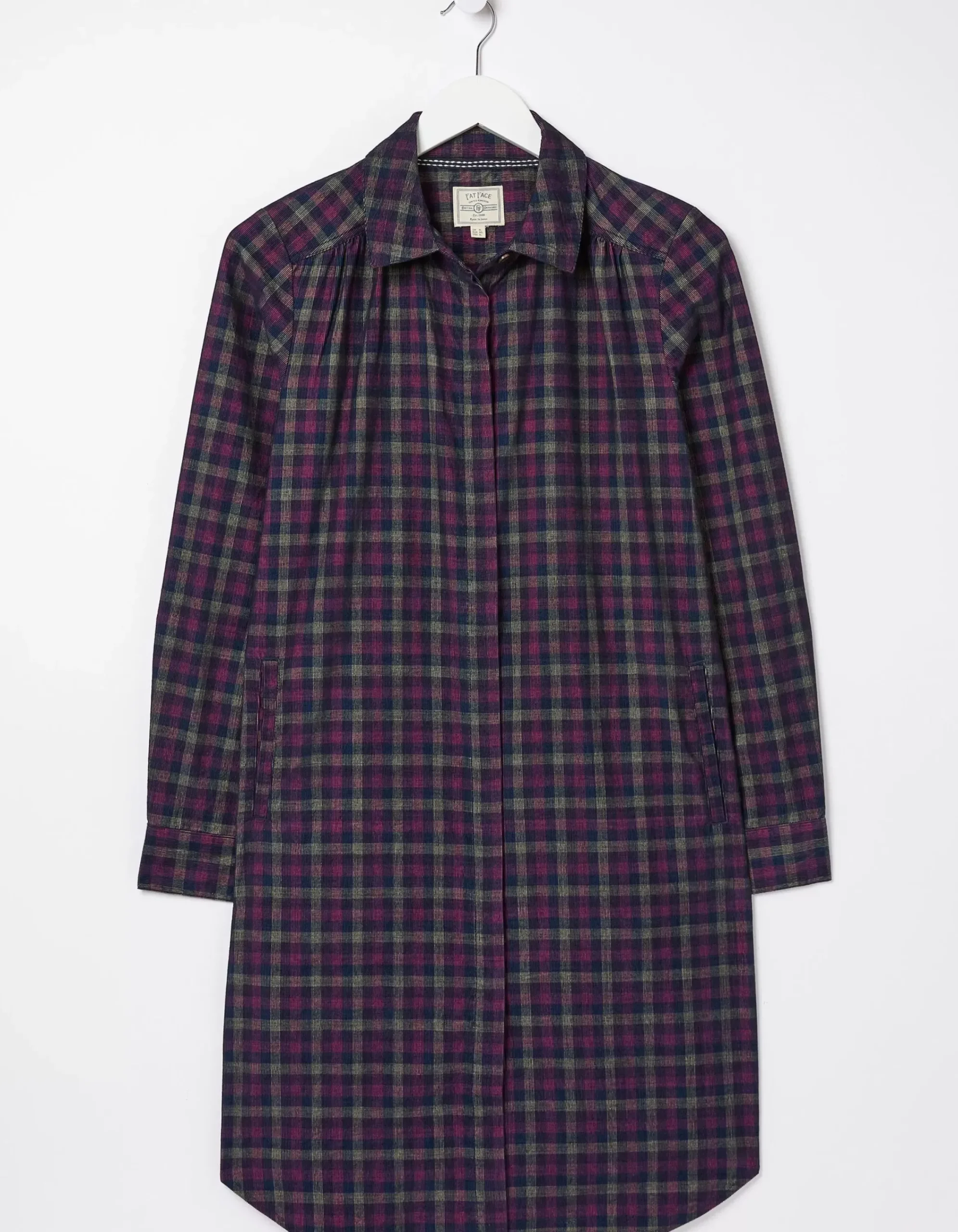 Women FatFace Dresses|Chester Cord Check Dress