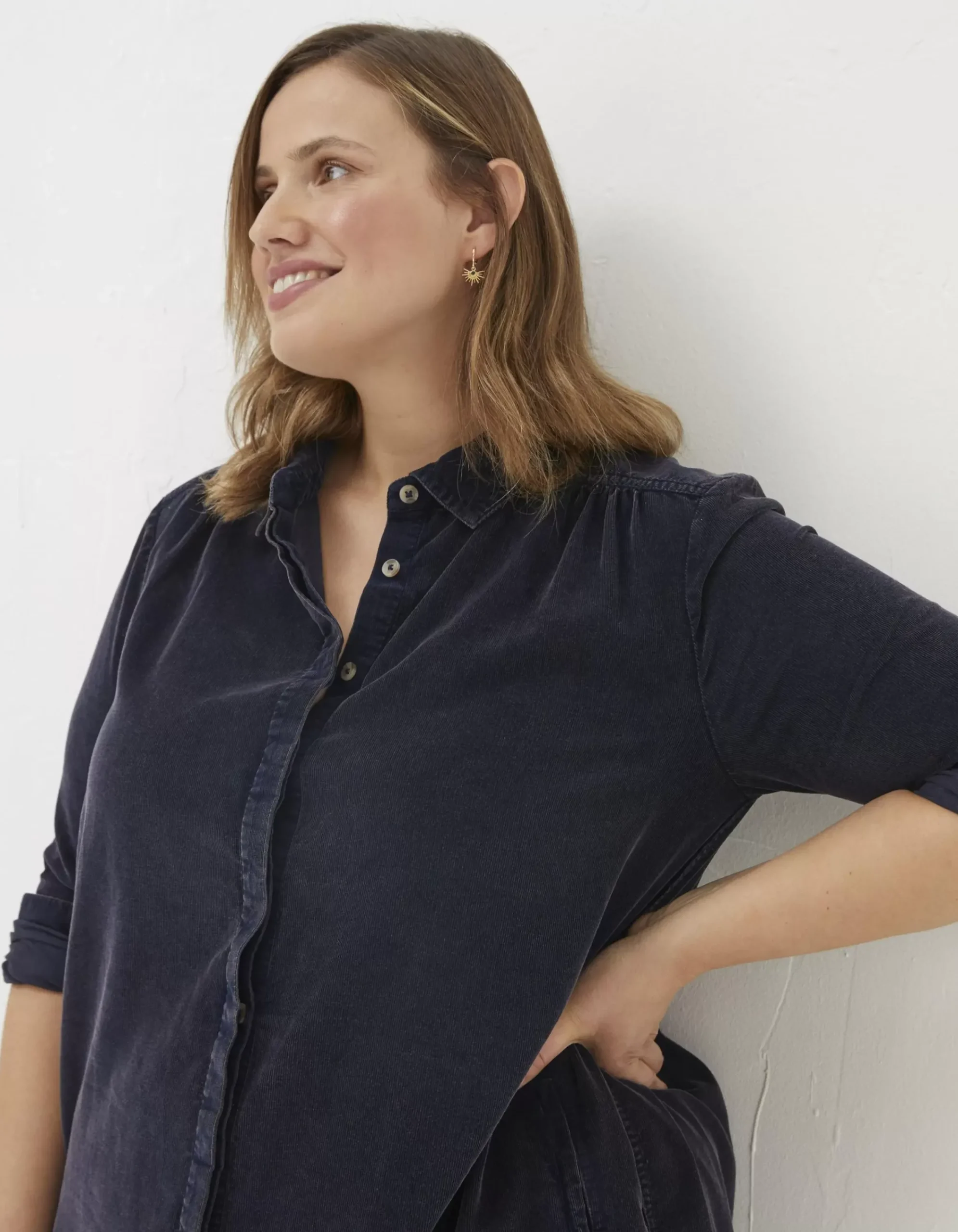 Women FatFace View All|Chester Cord Shirt Dress