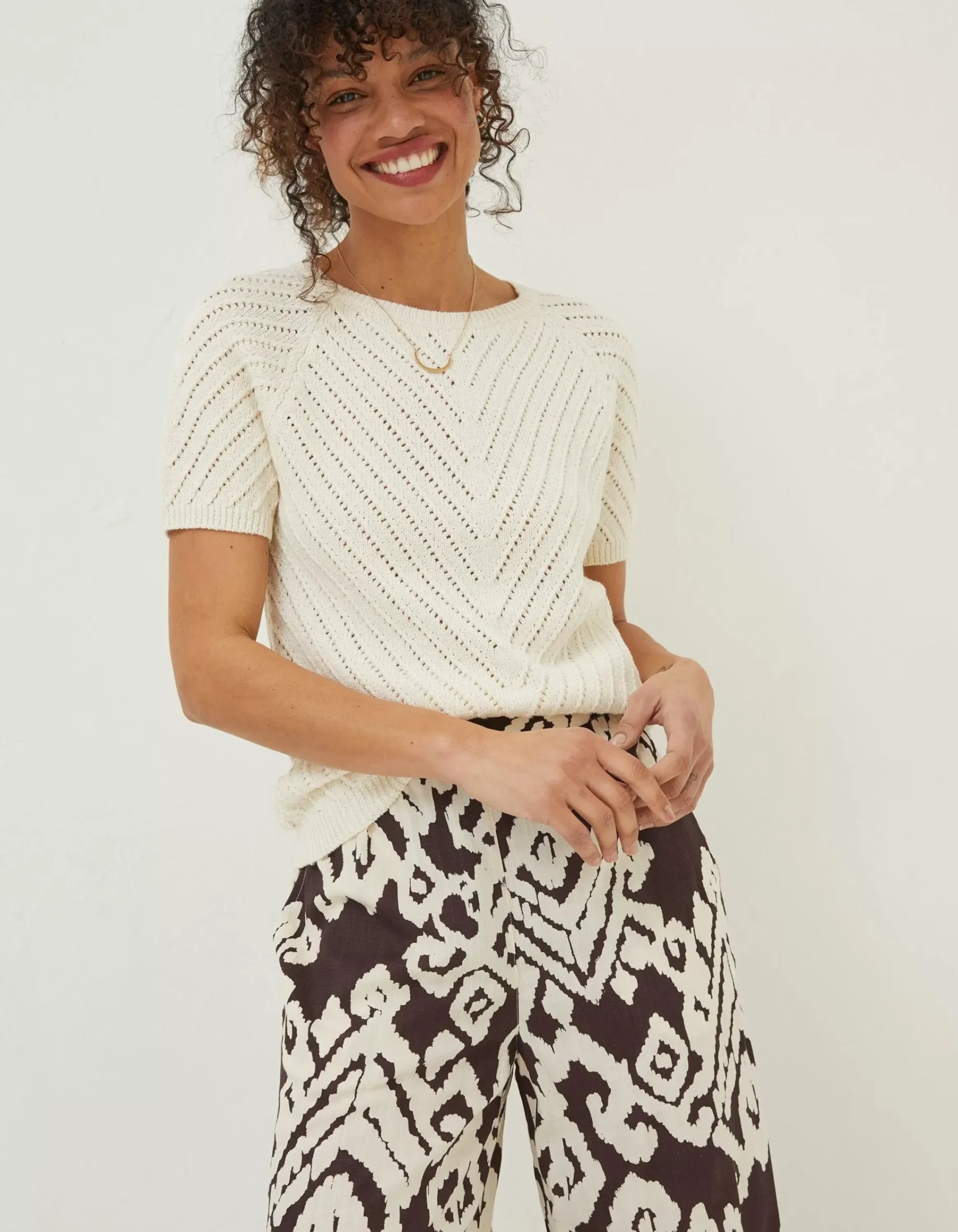 Women FatFace Knitwear|Chevron T-Shirt