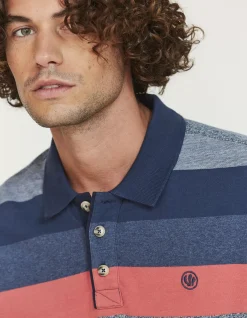Men FatFace Polo Shirts|Chidden Stripe Polo