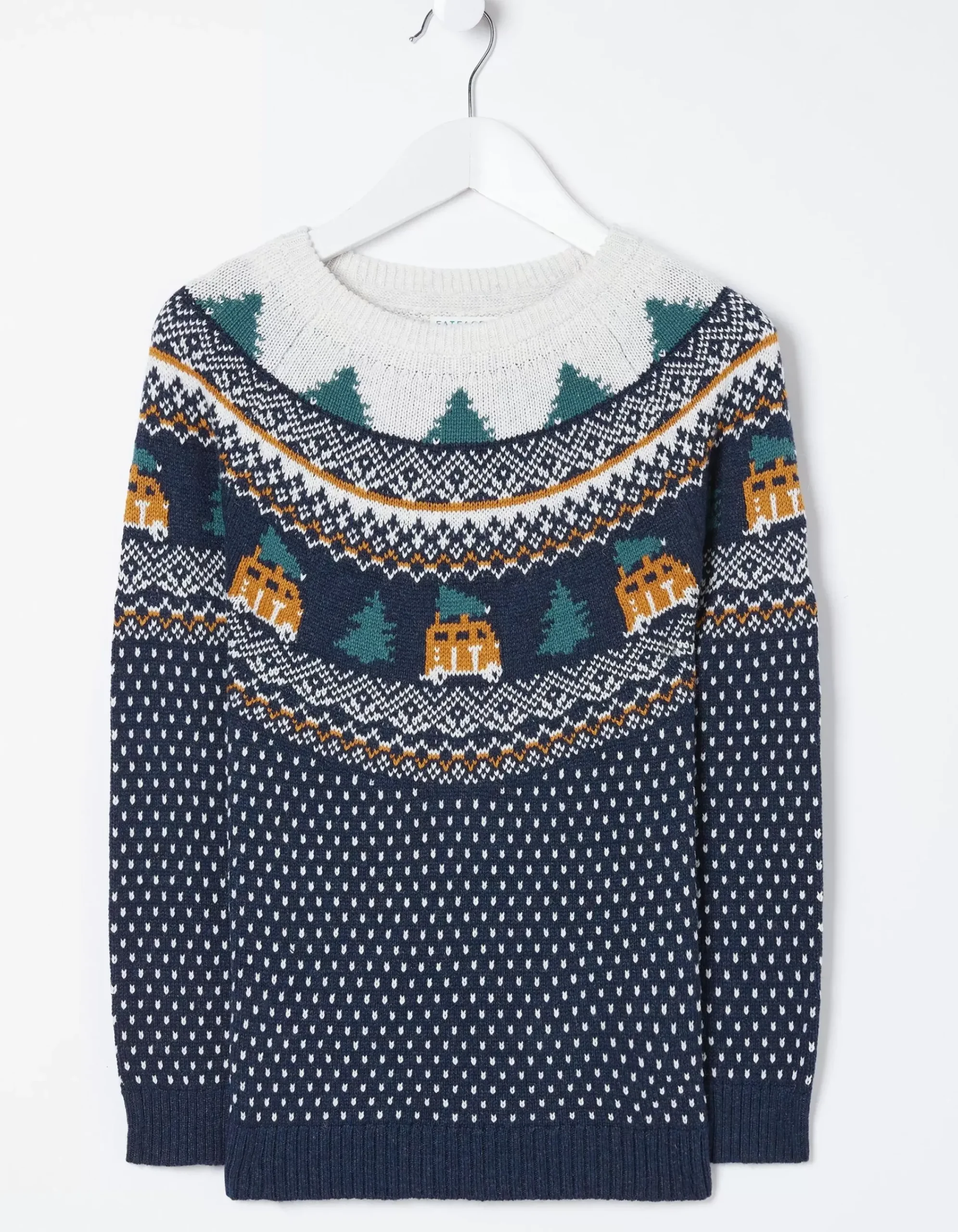 Boys FatFace View All|Christmas Campervan Fairisle Jumper