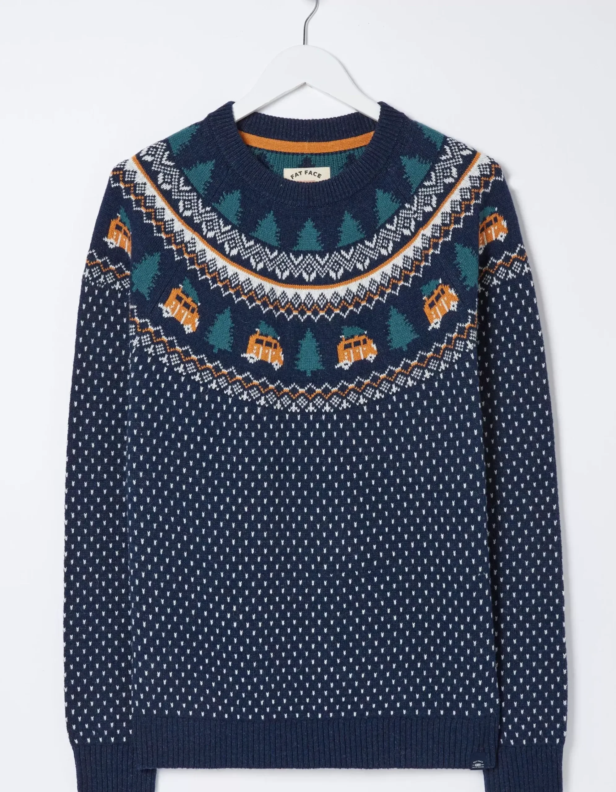 Men FatFace View All|Christmas Campervan Fairisle Jumper