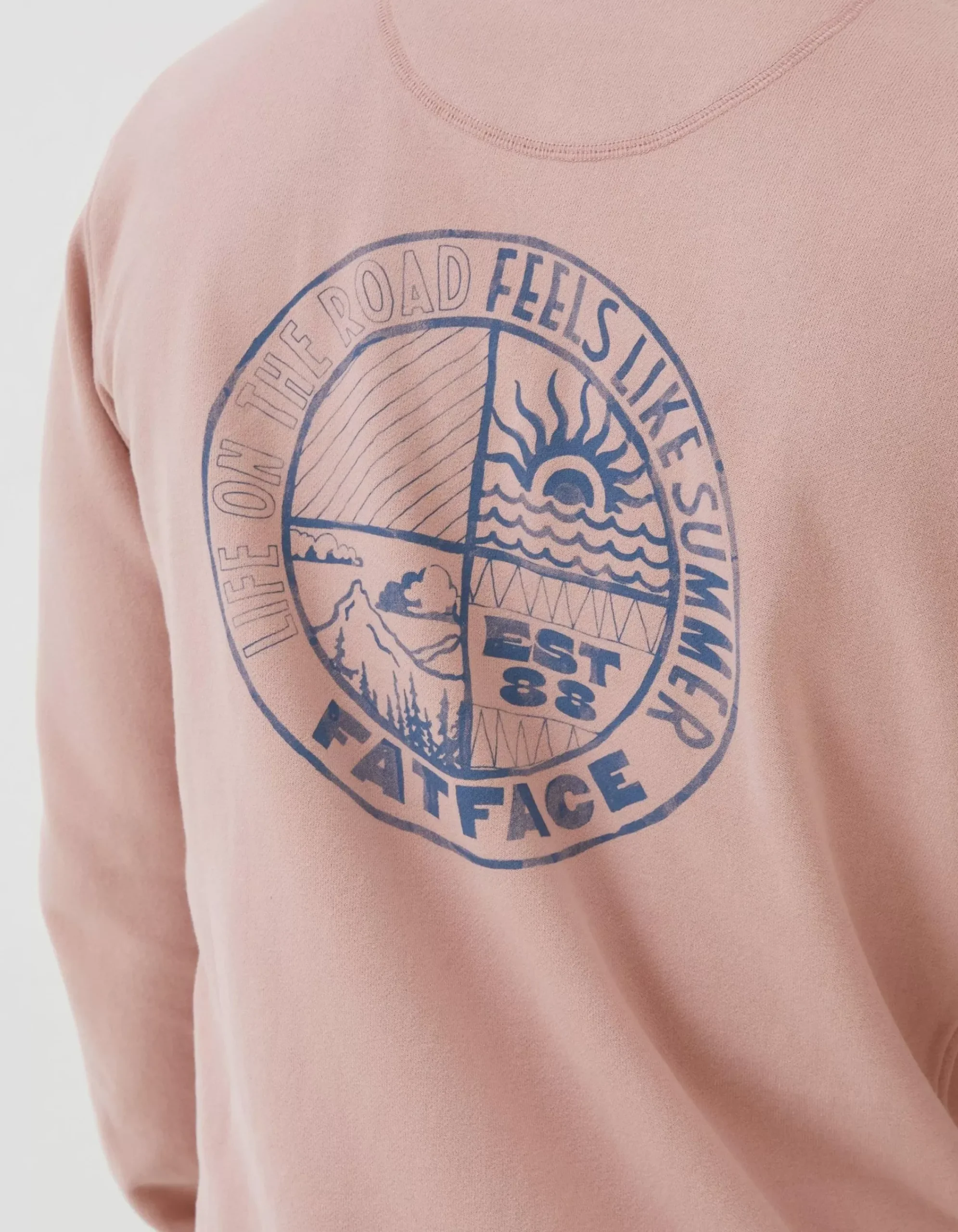 Men FatFace Sweatshirts & Hoodies|Circle Print Crew Sweatshirt
