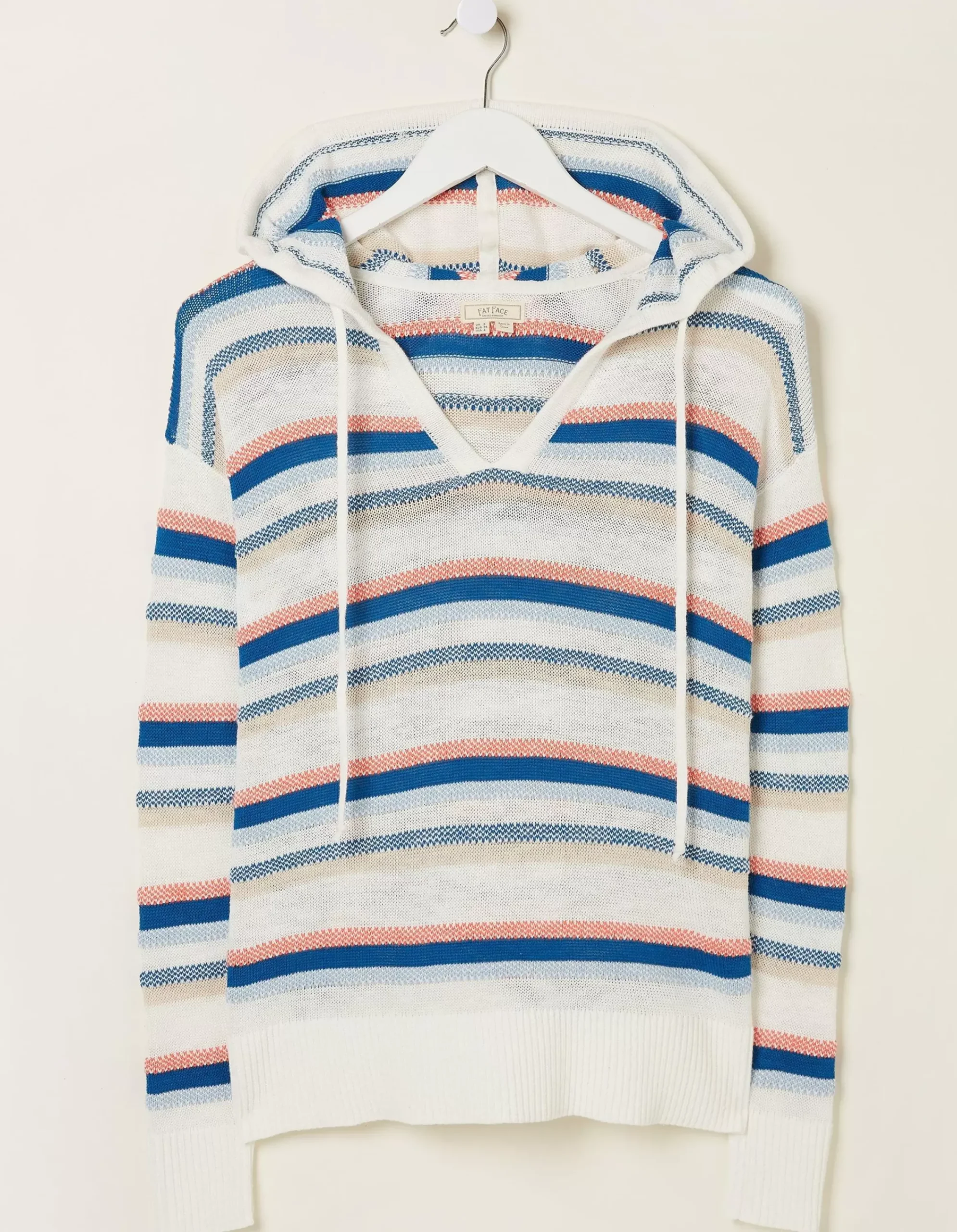 Women FatFace Knitwear|Coastal Stripe Hoodie