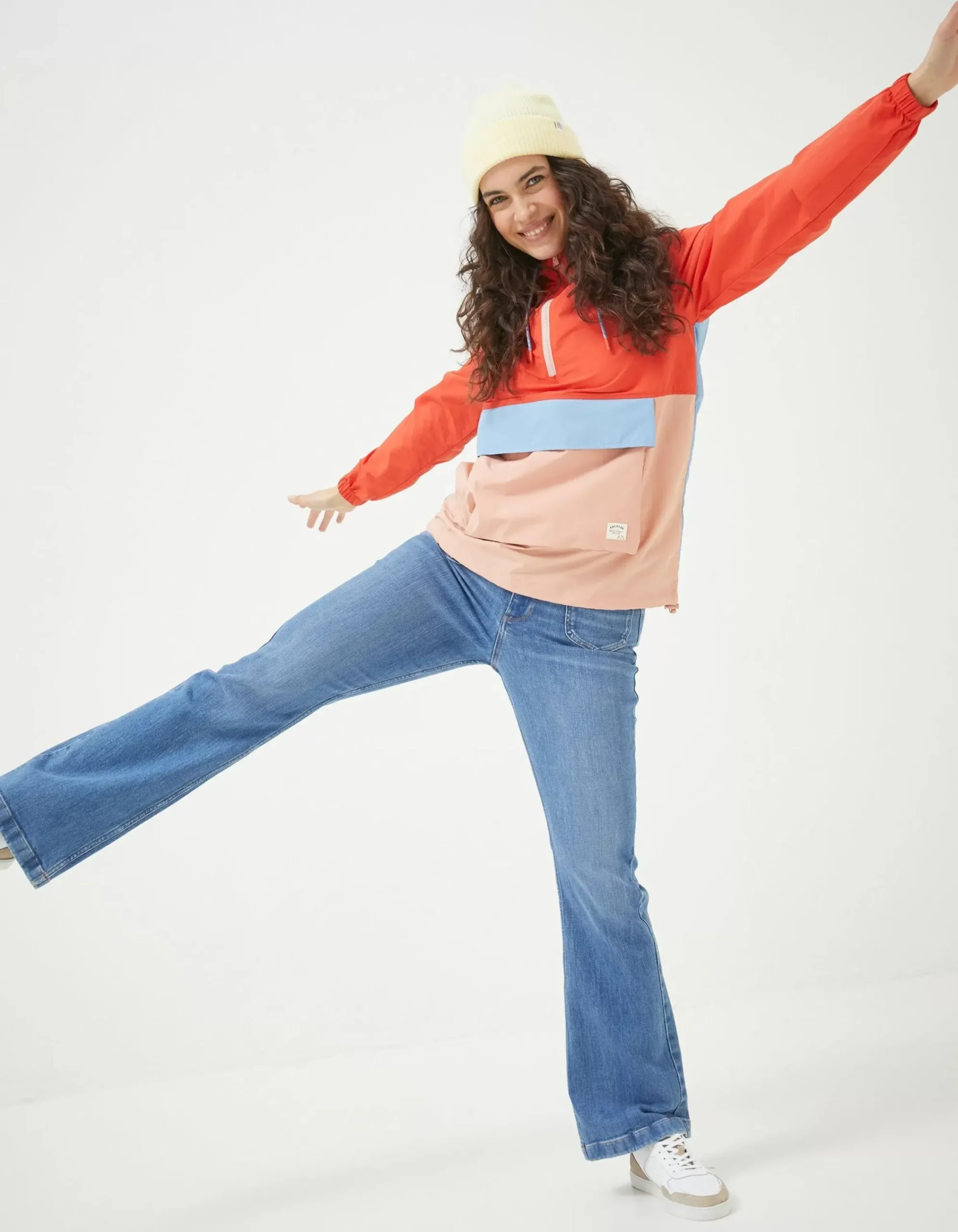 Women FatFace Coats & Jackets|Colour Block Packaway Mac