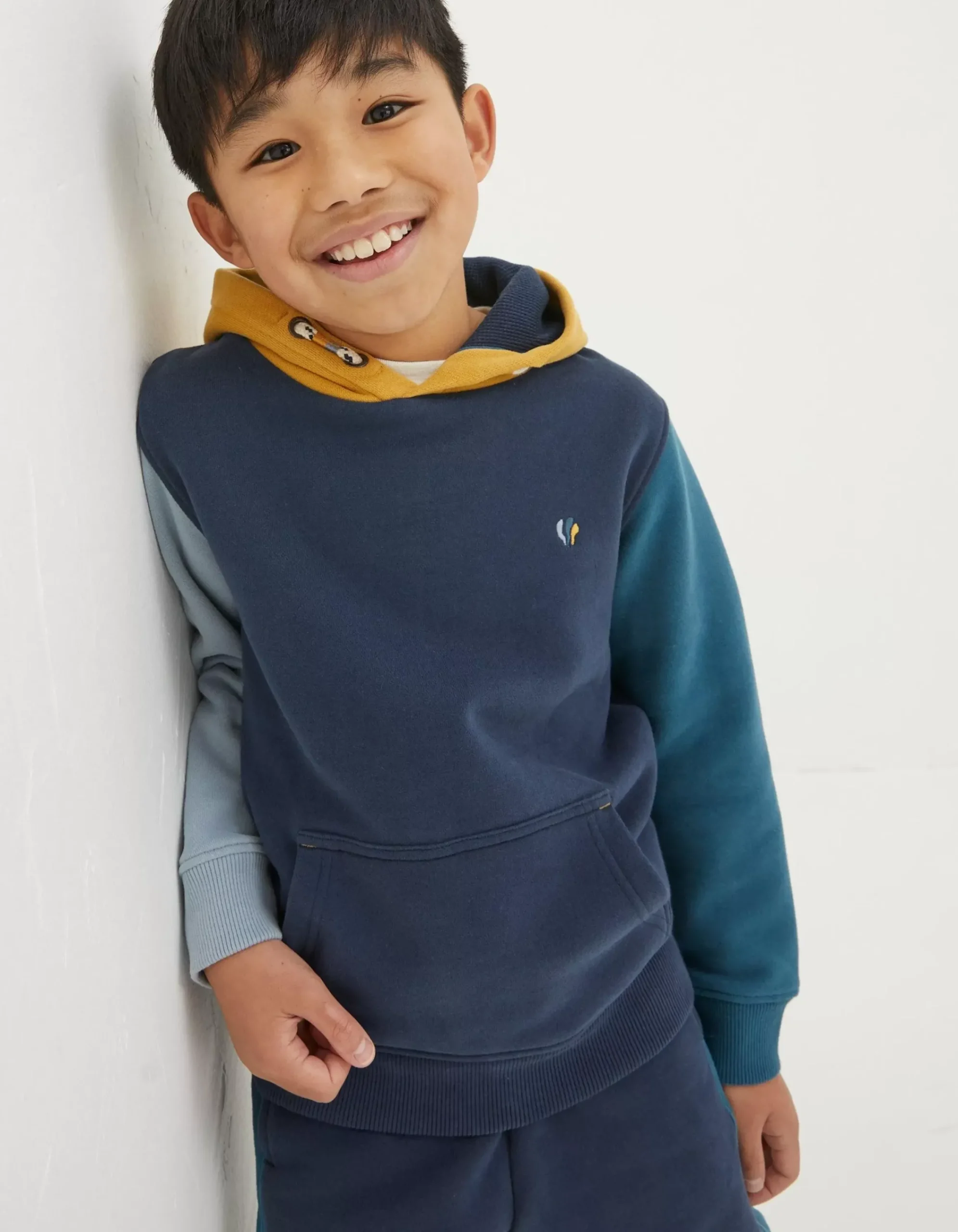 Boys FatFace View All|Colour Block Popover Hoodie