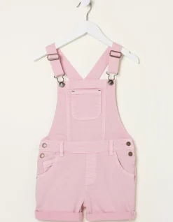 Girls FatFace View All|Coloured Shortie Dungarees