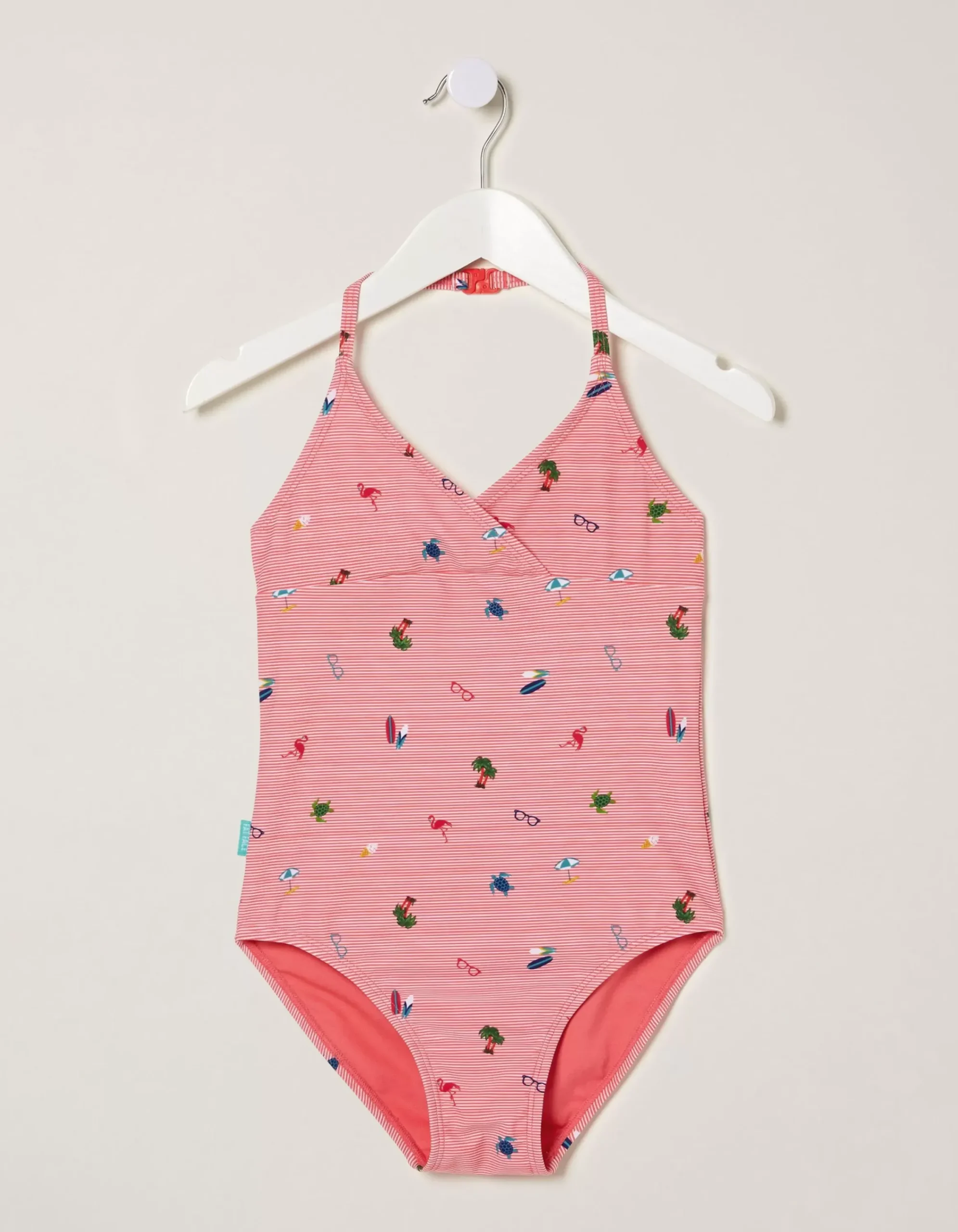 Girls FatFace View All|Conversational Stripe Swimsuit