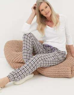 Women FatFace Nightwear & Loungewear|Cora Gingham Pyjama Bottoms