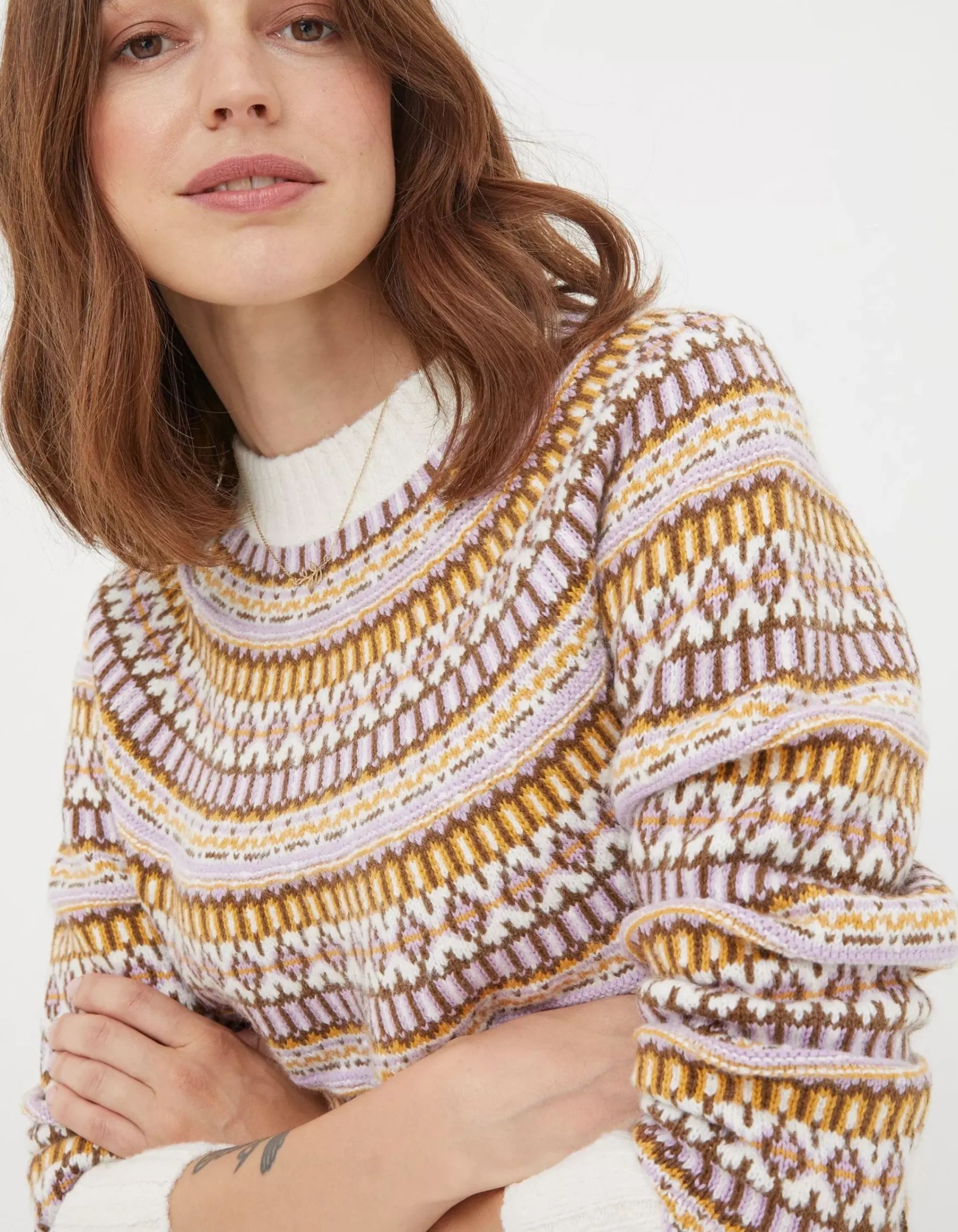 Women FatFace Knitwear|Coraline Fairisle Jumper