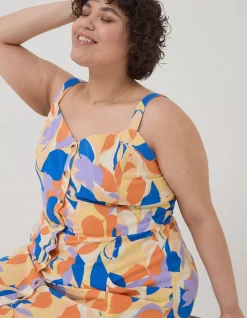 Women FatFace Dresses|Corey Stencil Floral Midi Dress