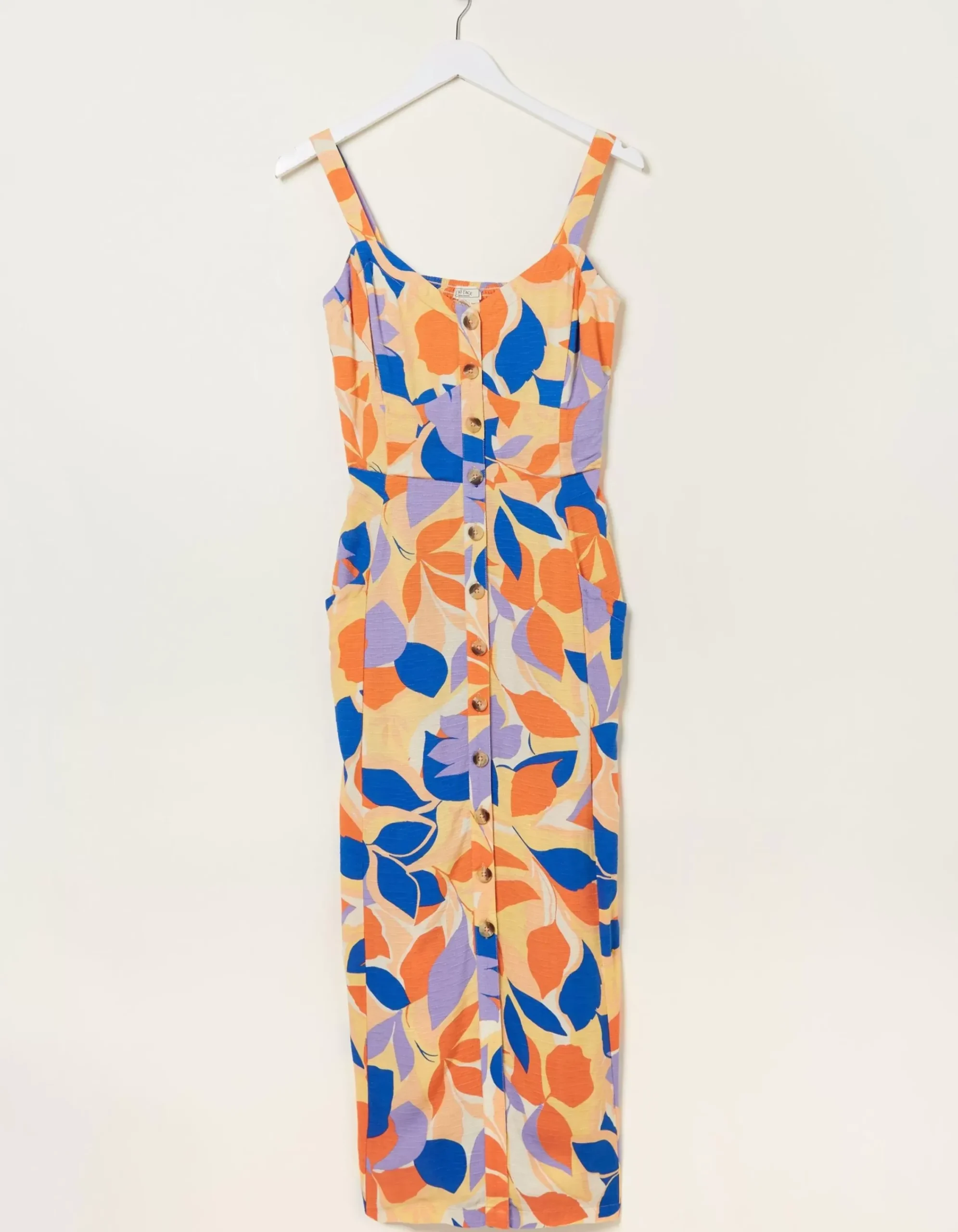 Women FatFace Dresses|Corey Stencil Floral Midi Dress