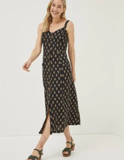 Women FatFace Dresses|Corey Woodblock Linen Dress