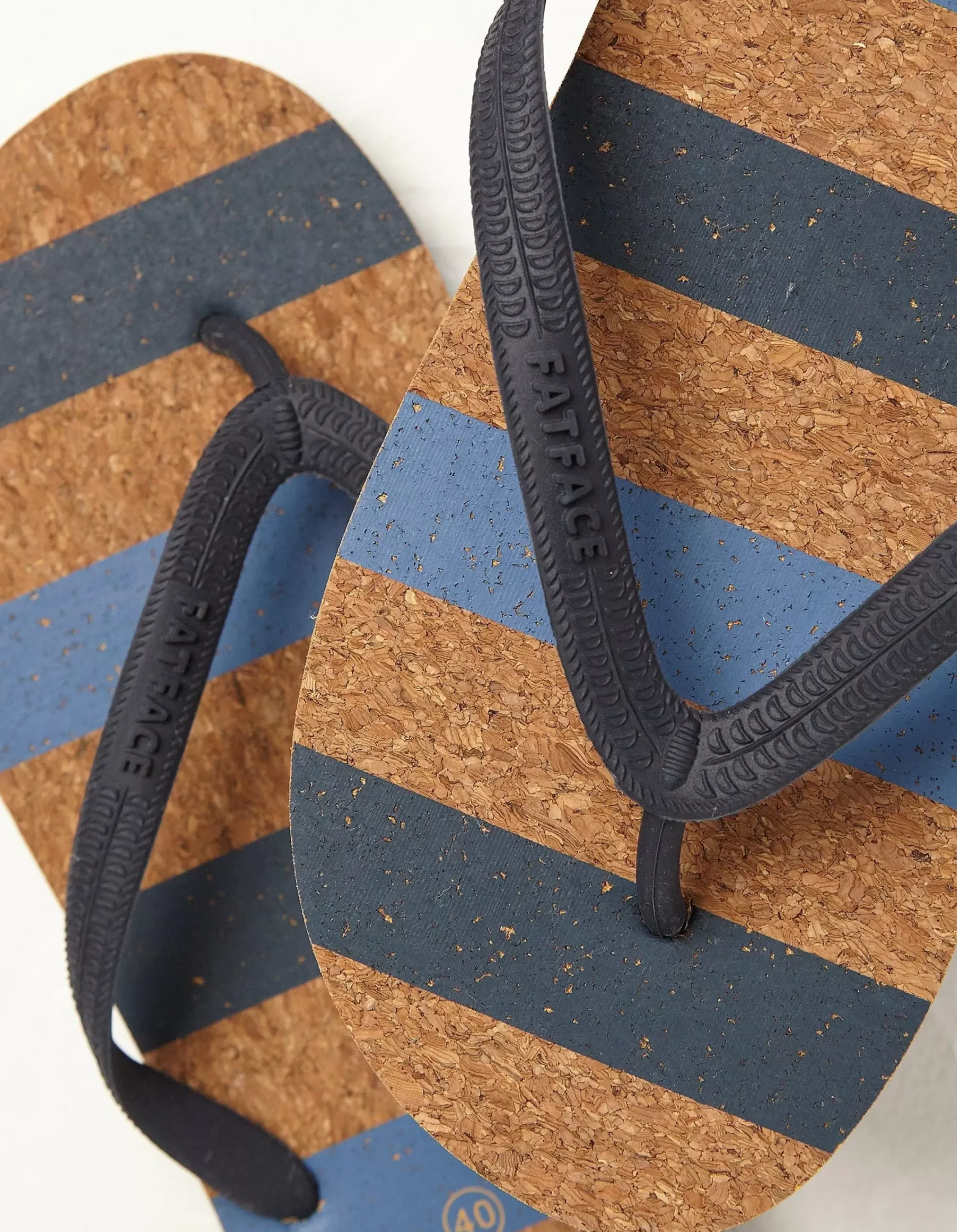 Men FatFace View All|Cork Stripe Flip Flops