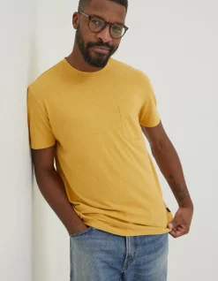 Men FatFace T-Shirts|Cotton Linen Pocket T-Shirt