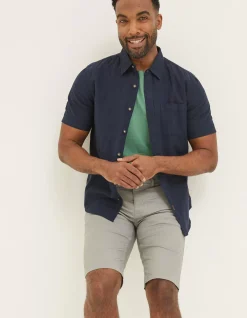 Men FatFace T-Shirts|Cotton Linen Pocket T-Shirt