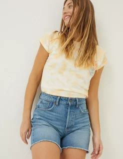 Women FatFace Shorts|Courtney Cut Off Denim