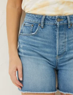 Women FatFace Shorts|Courtney Cut Off Denim