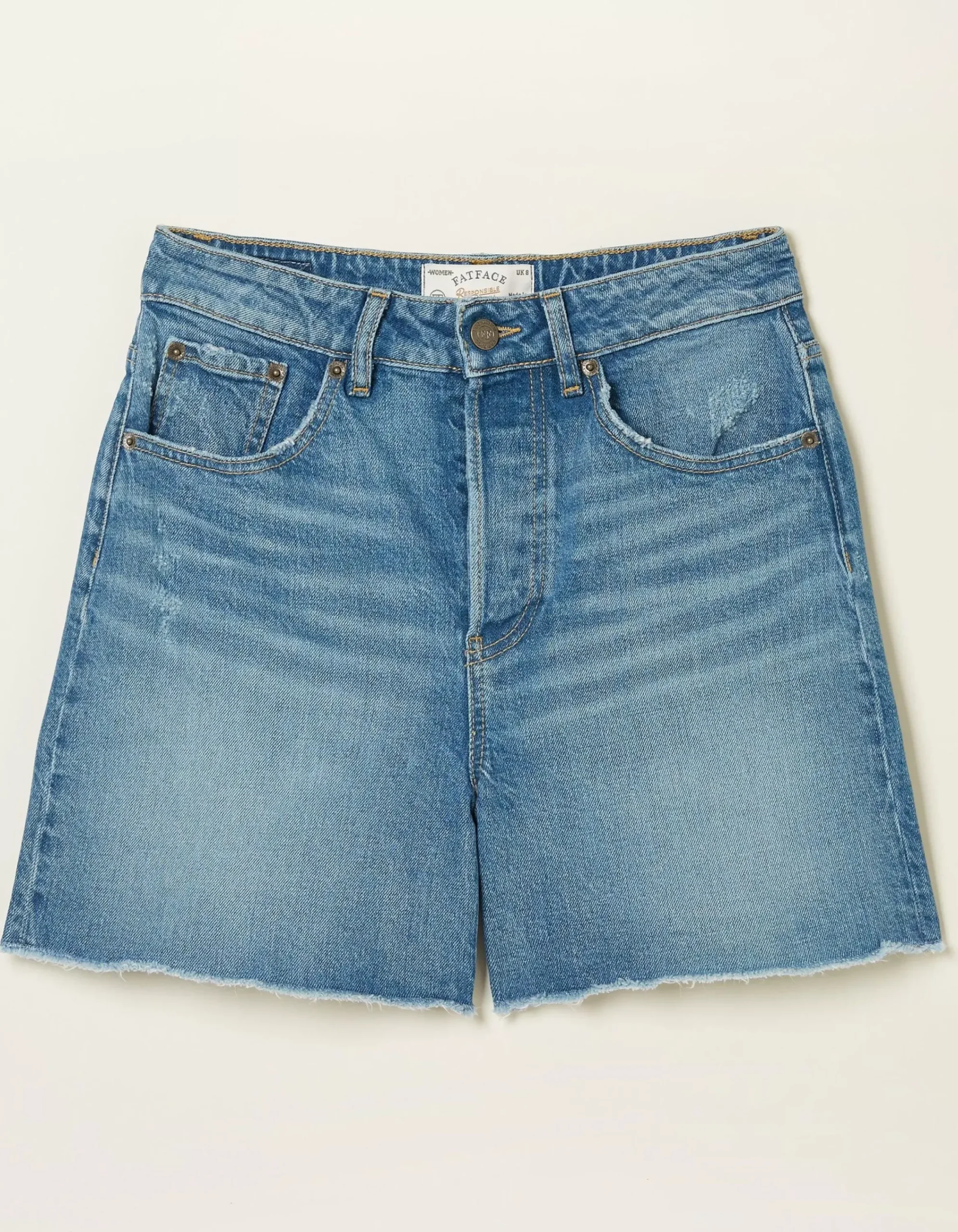 Women FatFace Shorts|Courtney Cut Off Denim