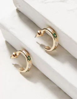 Women FatFace View All|Daisy Enamel Hoop Earrings