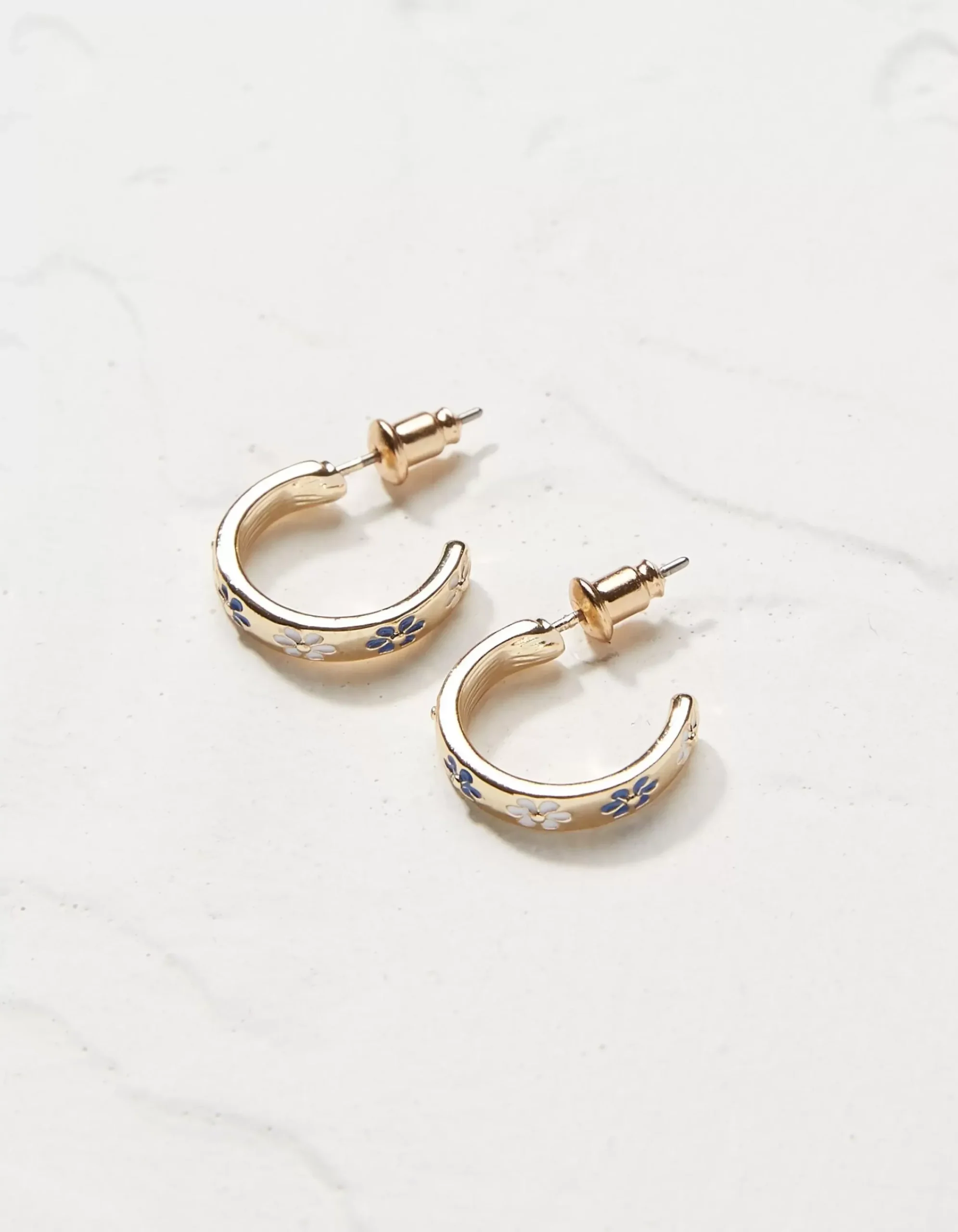 Women FatFace View All|Daisy Enamel Hoop Earrings