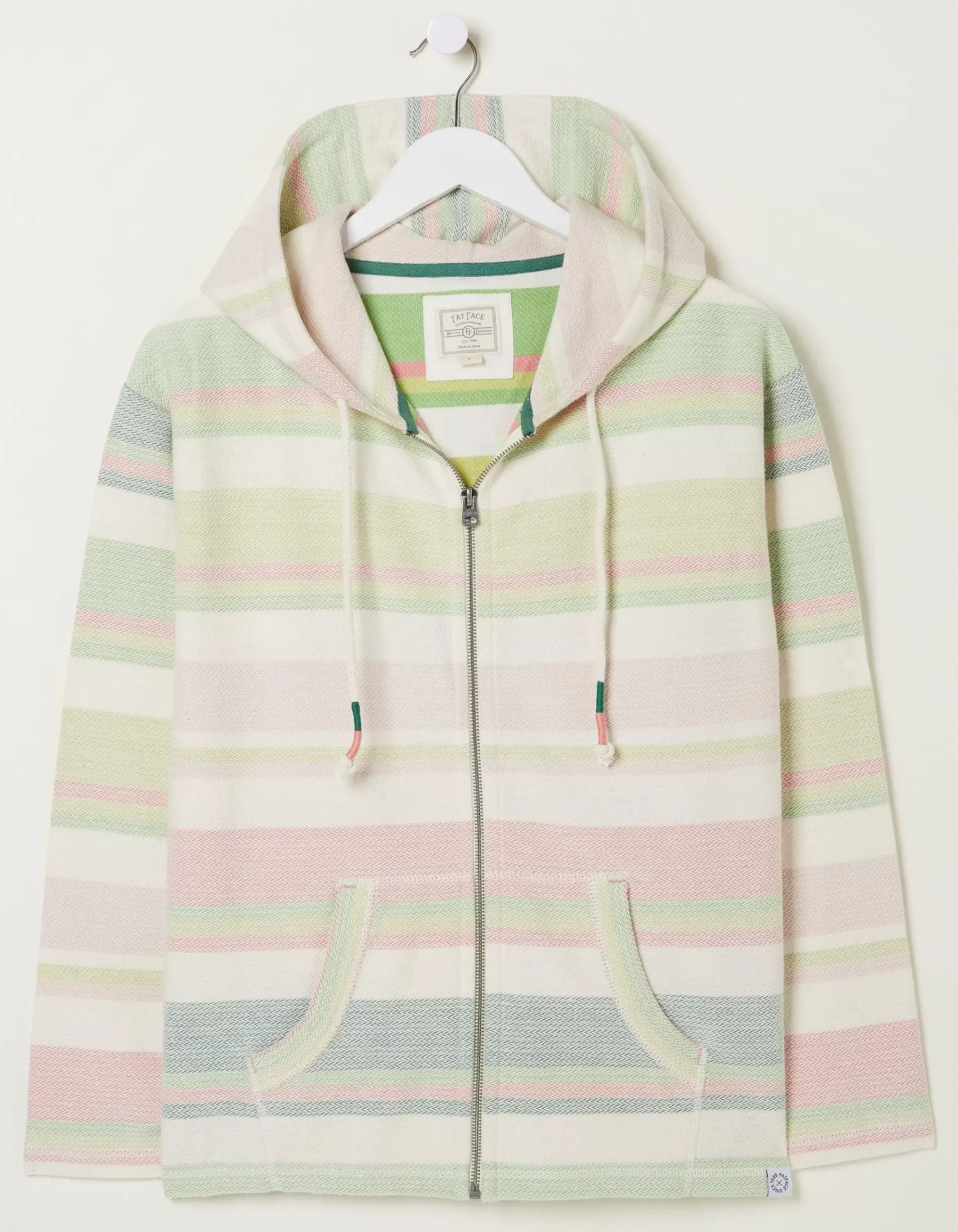 Women FatFace Sweatshirts & Hoodies|Daisy Textured Zip Up Hoodie