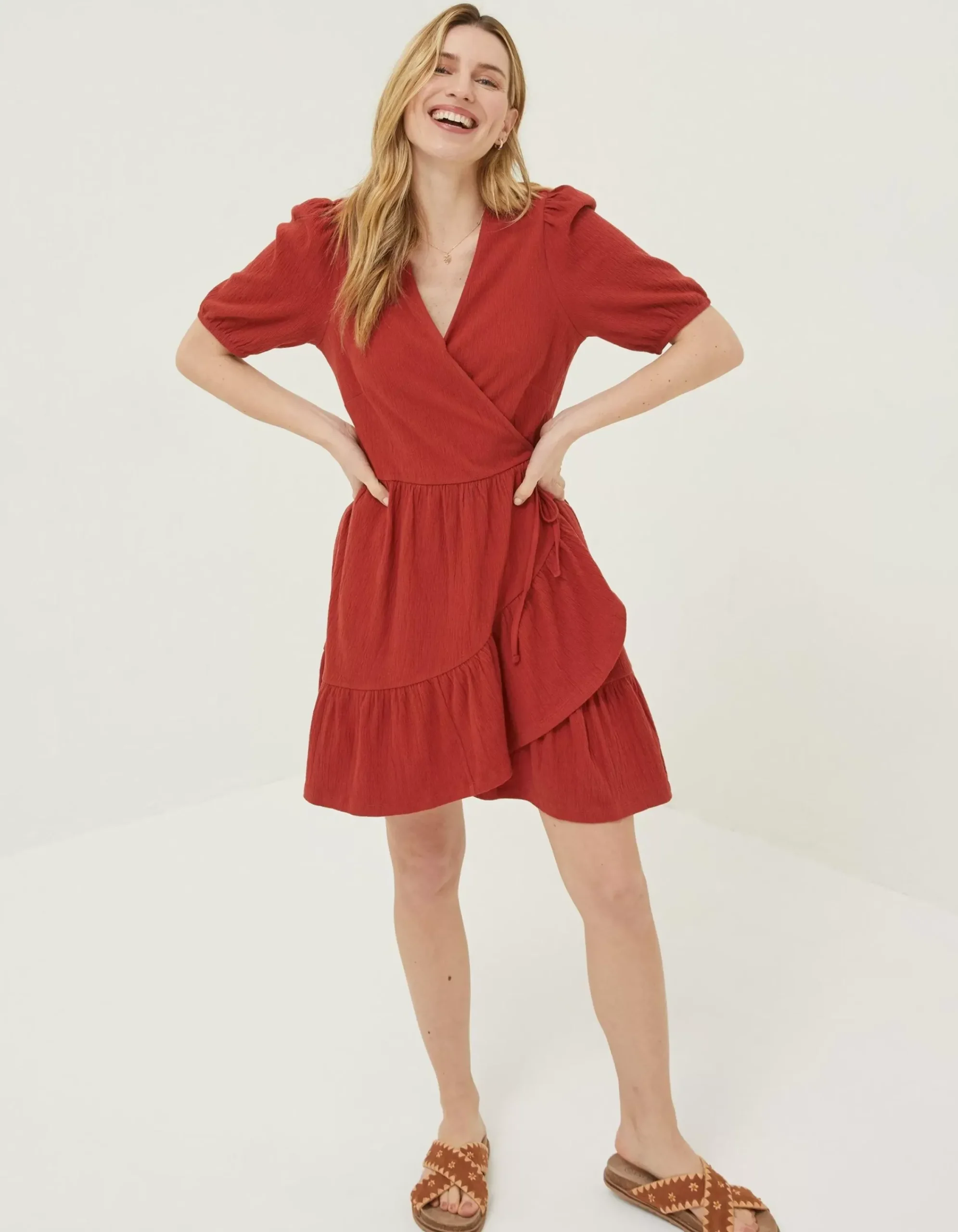 Women FatFace Dresses|Danica Jersey Wrap Dress