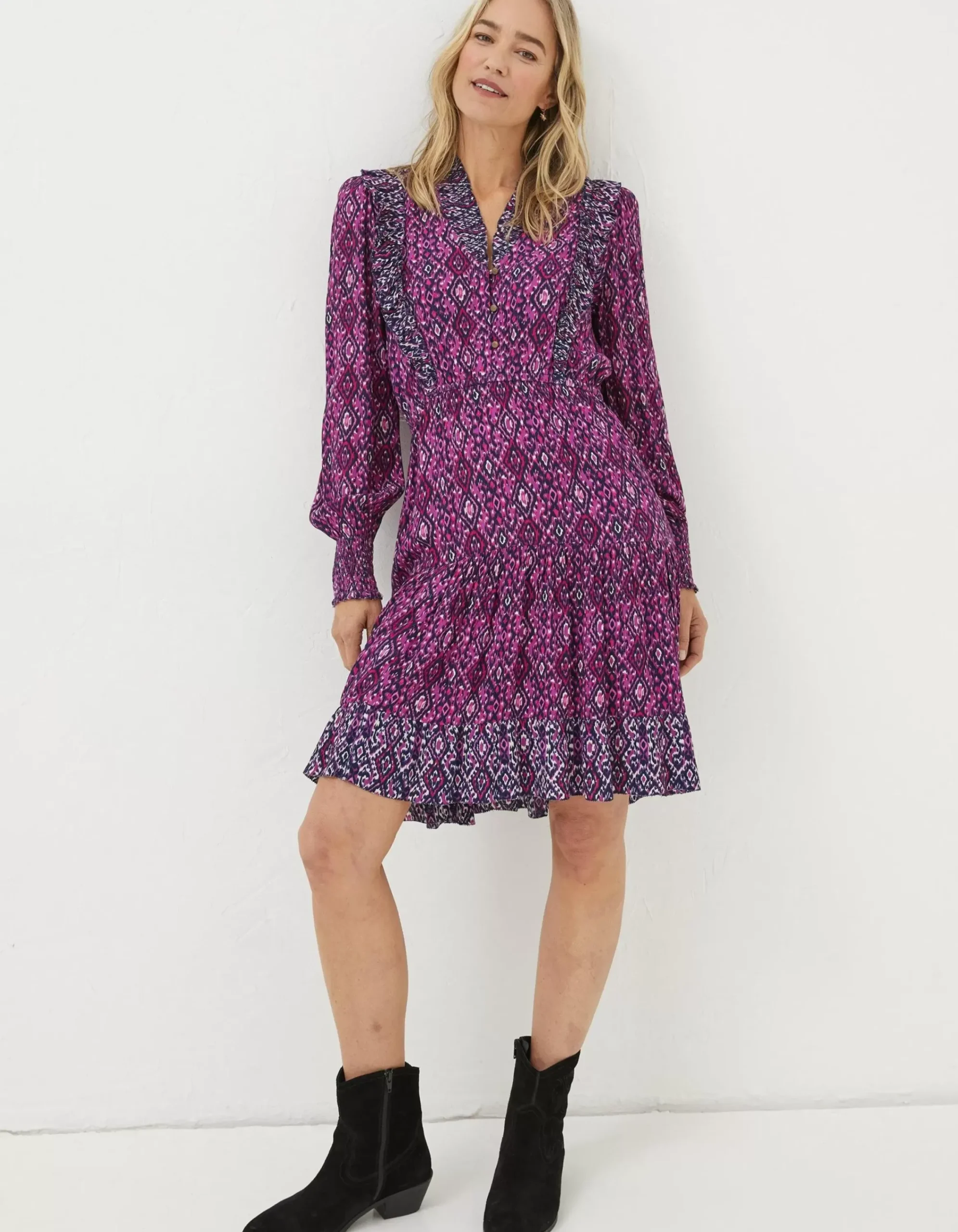 Women FatFace Dresses|Darcey Ikat Geo Dress